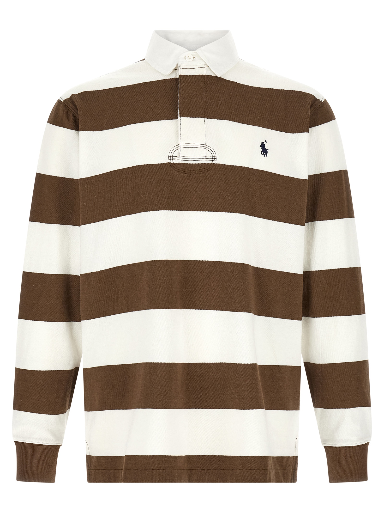 Brown Cotton Polo Shirt
