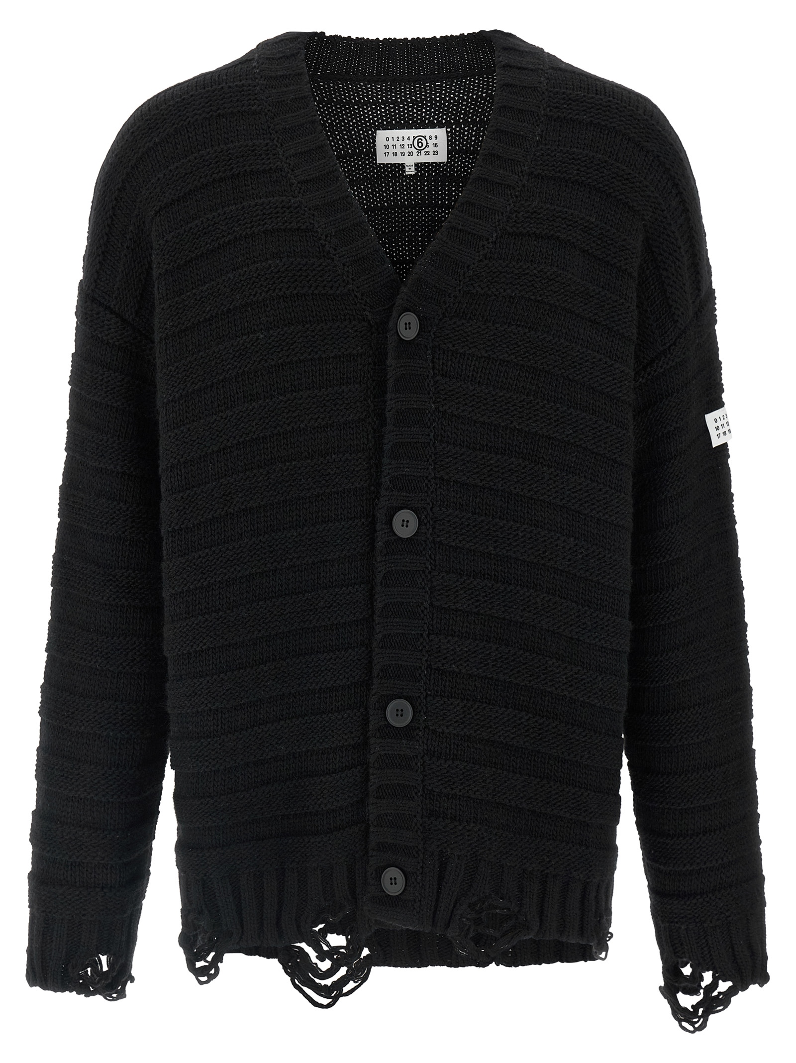 Black Virgin Wool Cardigan