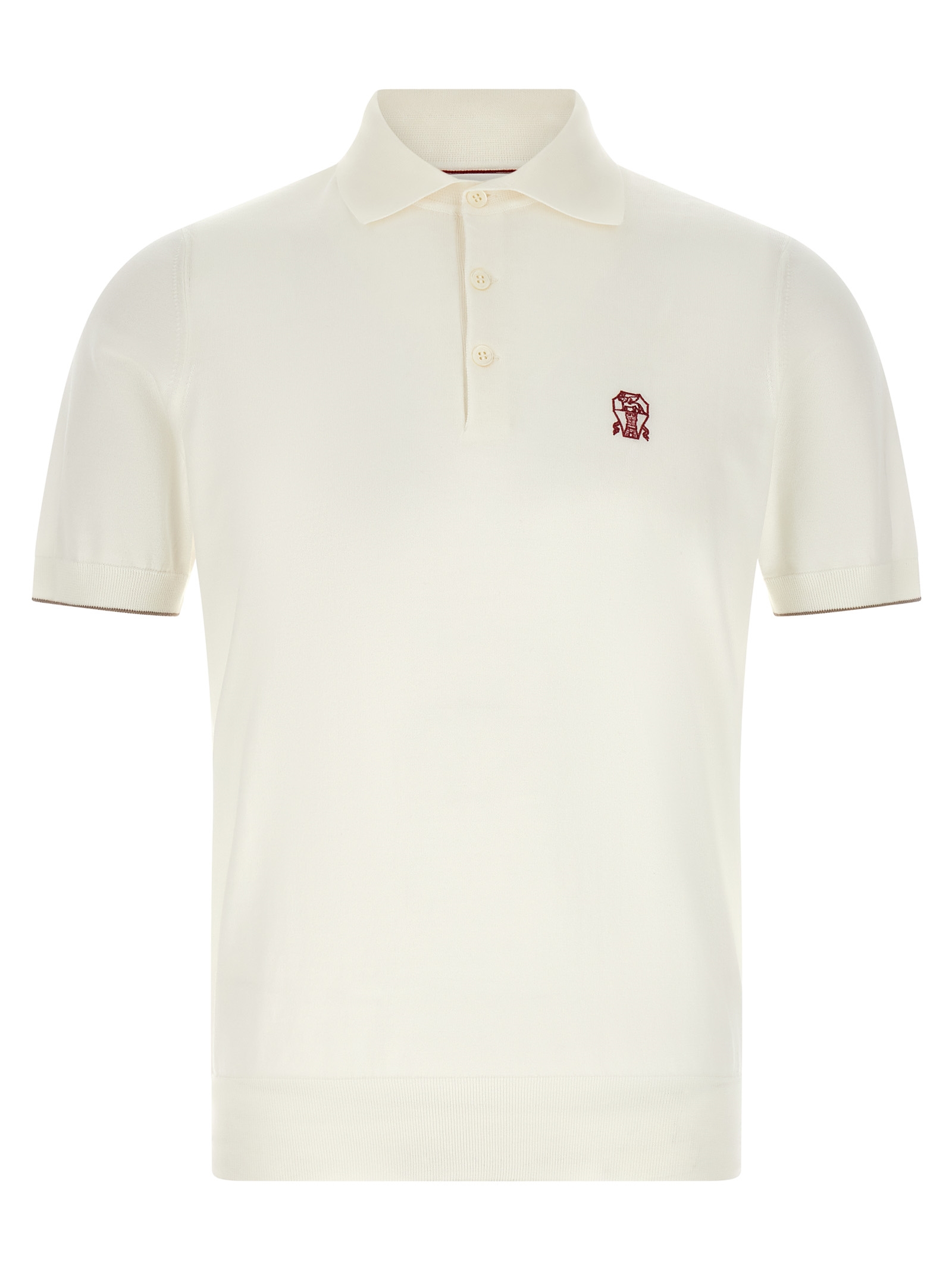 White Cotton Polo Shirt