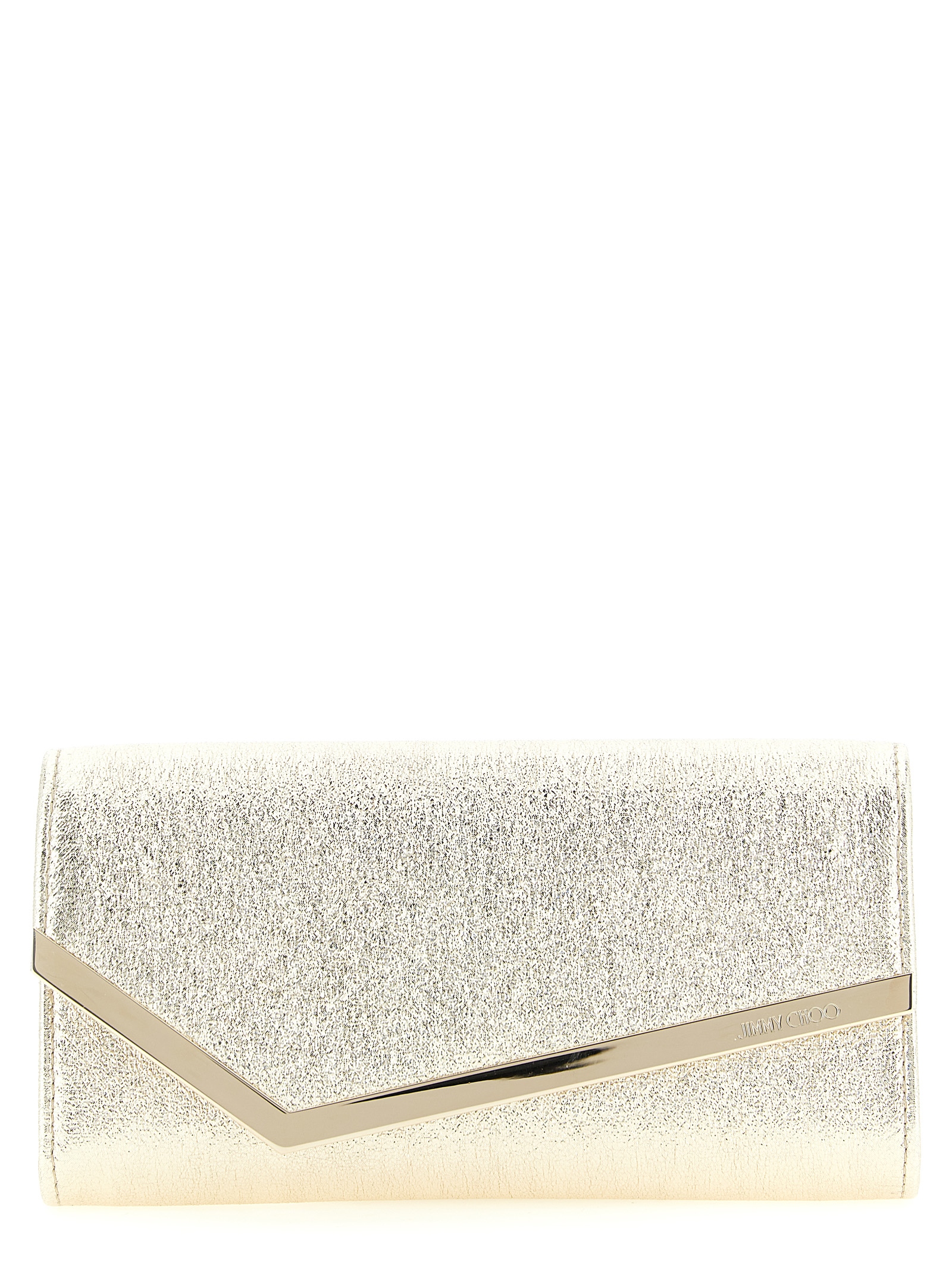 Gold Lamb Leather Clutch Bag