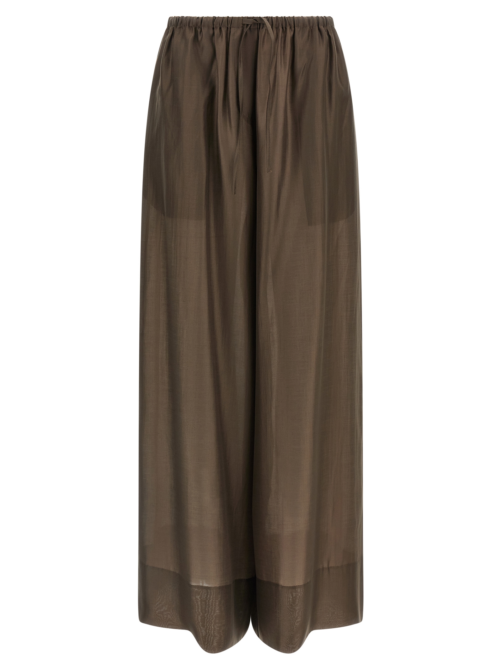 Brown Tencel Casual Pants