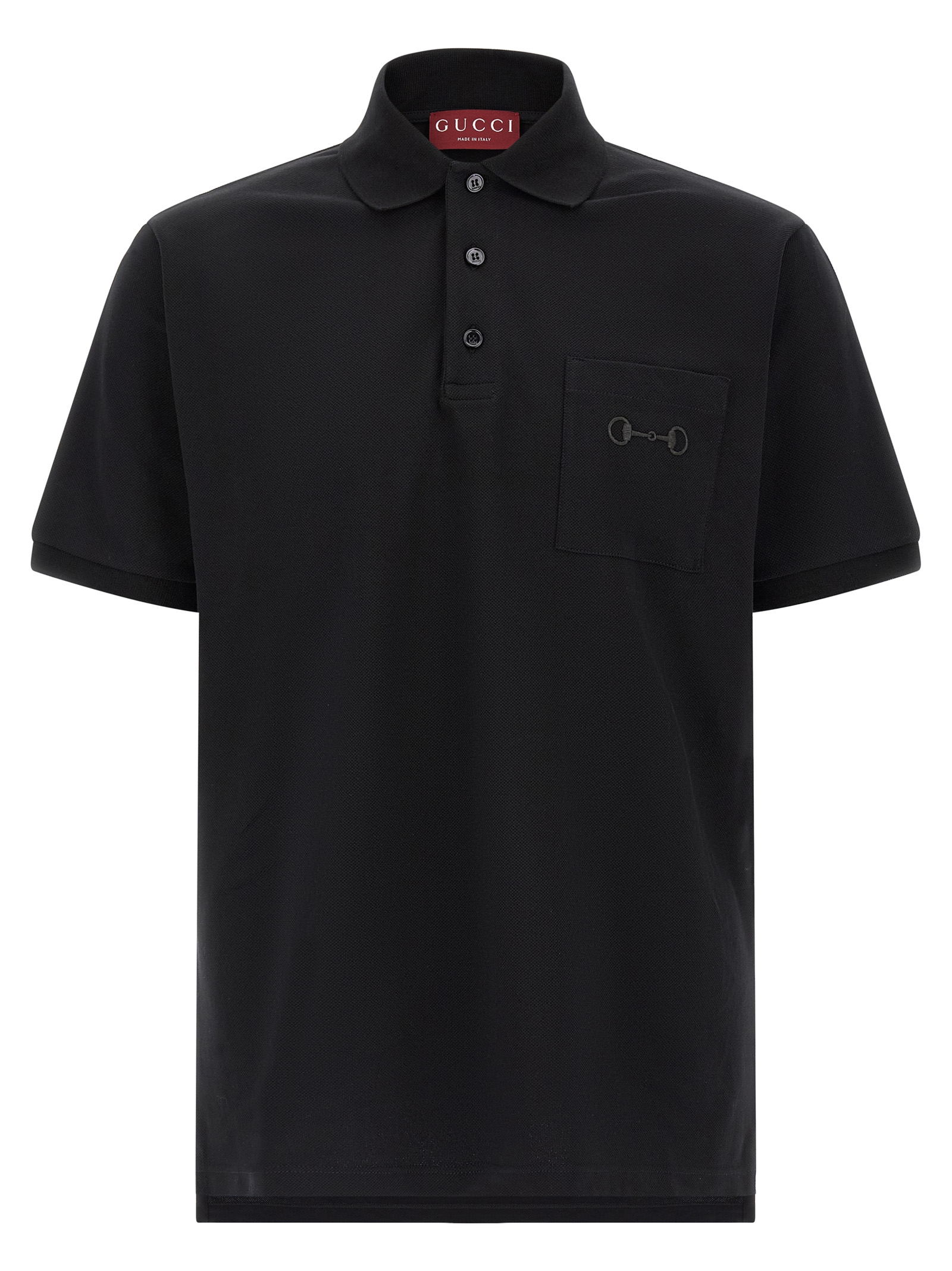 Black Cotton Polo Shirt