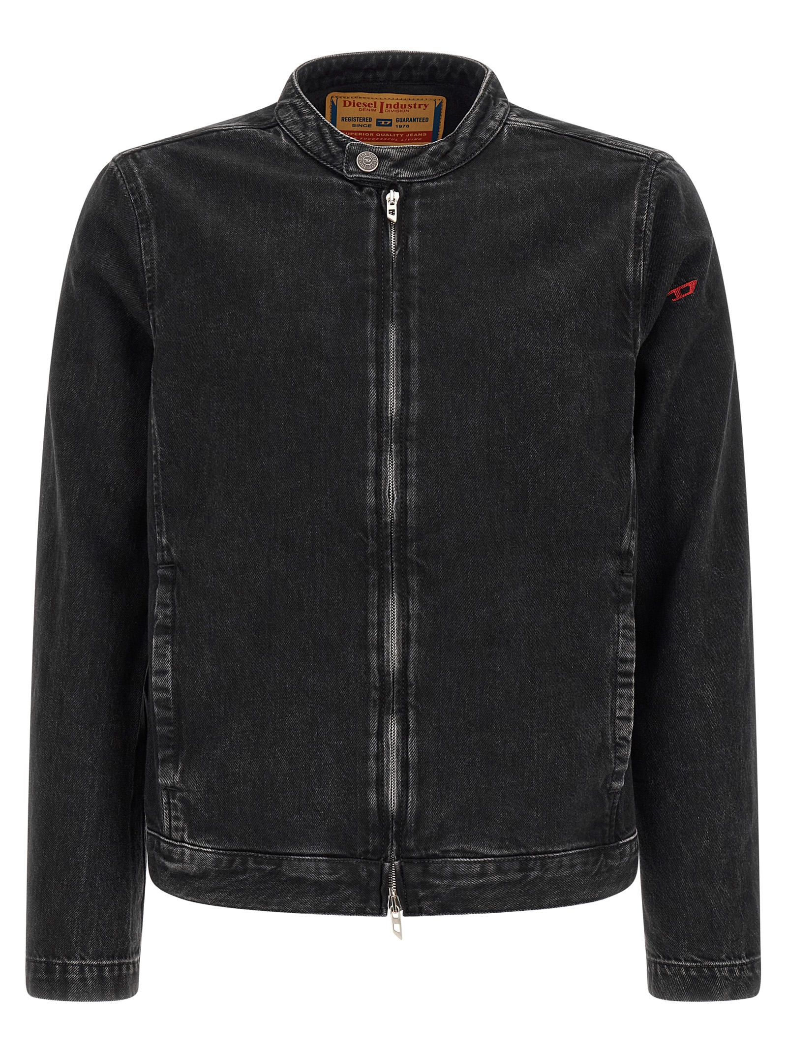Black Cotton Denim Jacket