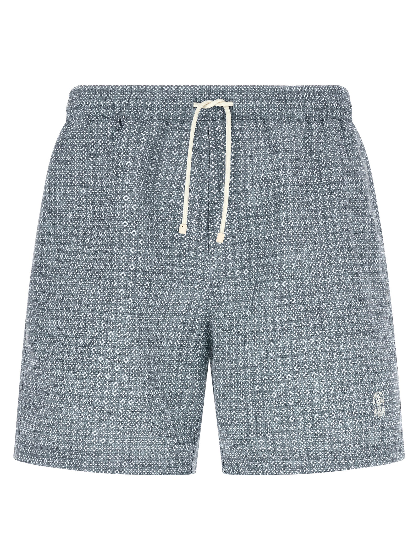 Blue Polyester Swim Shorts