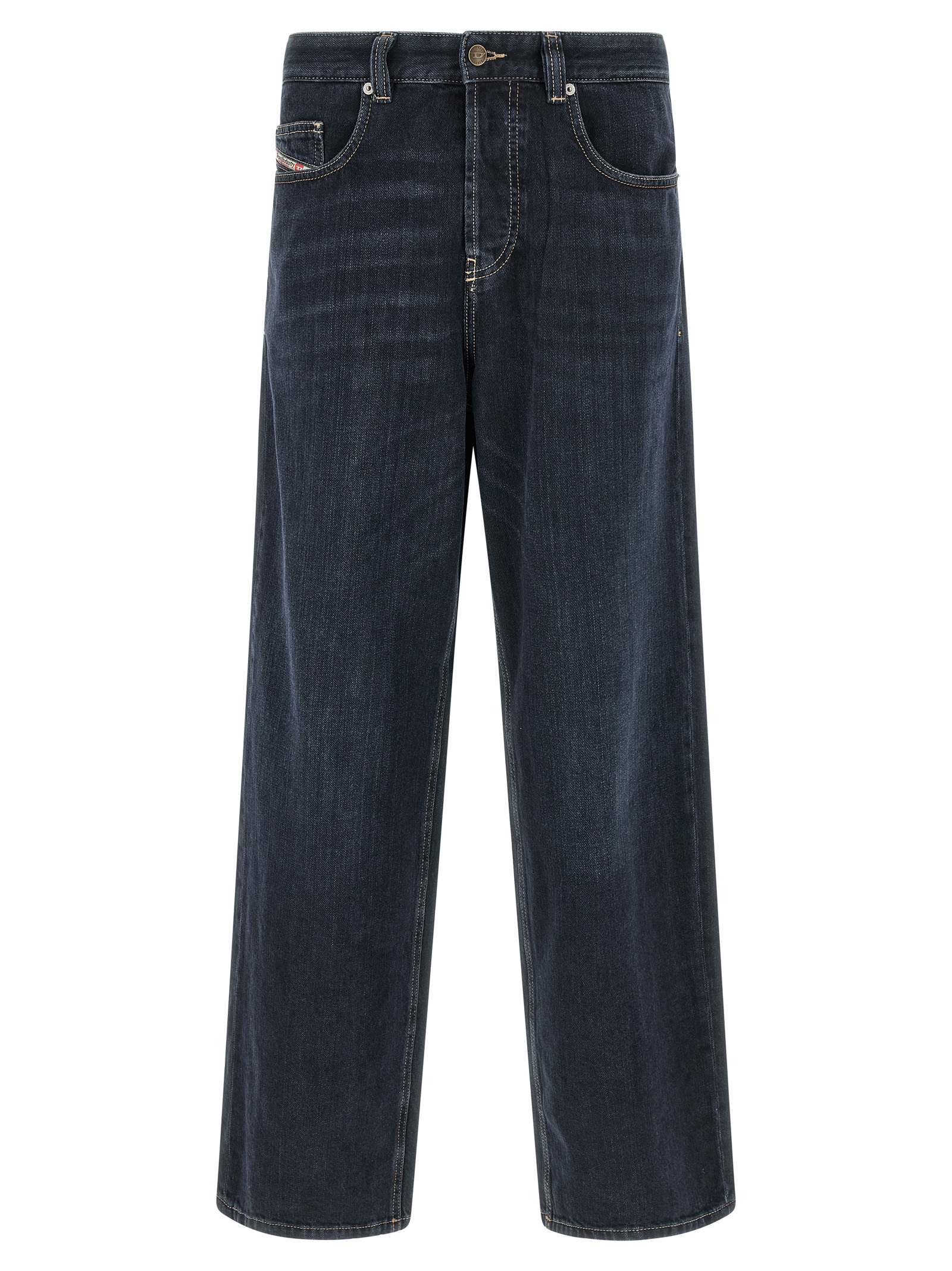 Blue Cotton Relaxed Fit Jeans