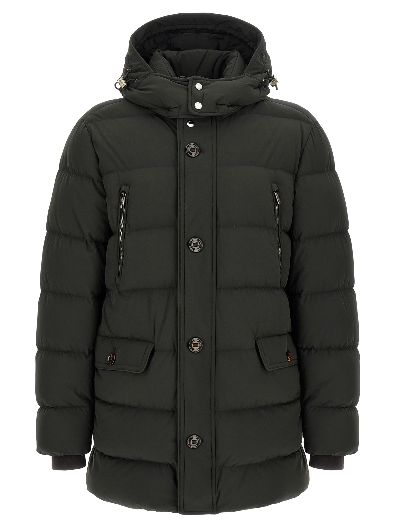 Bicolor Wool Full-Length Jacket