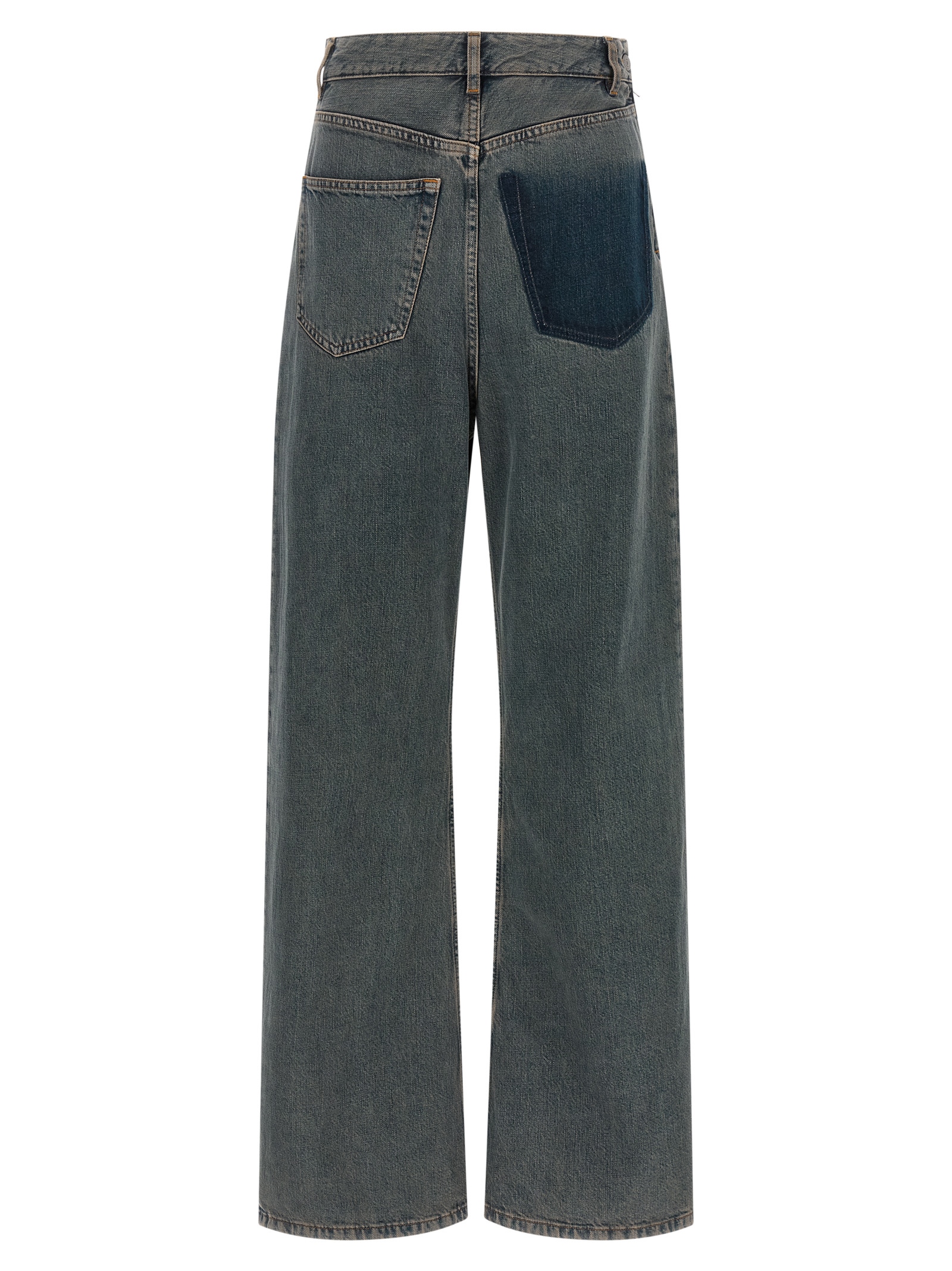 Gray Cotton Jeans Denim