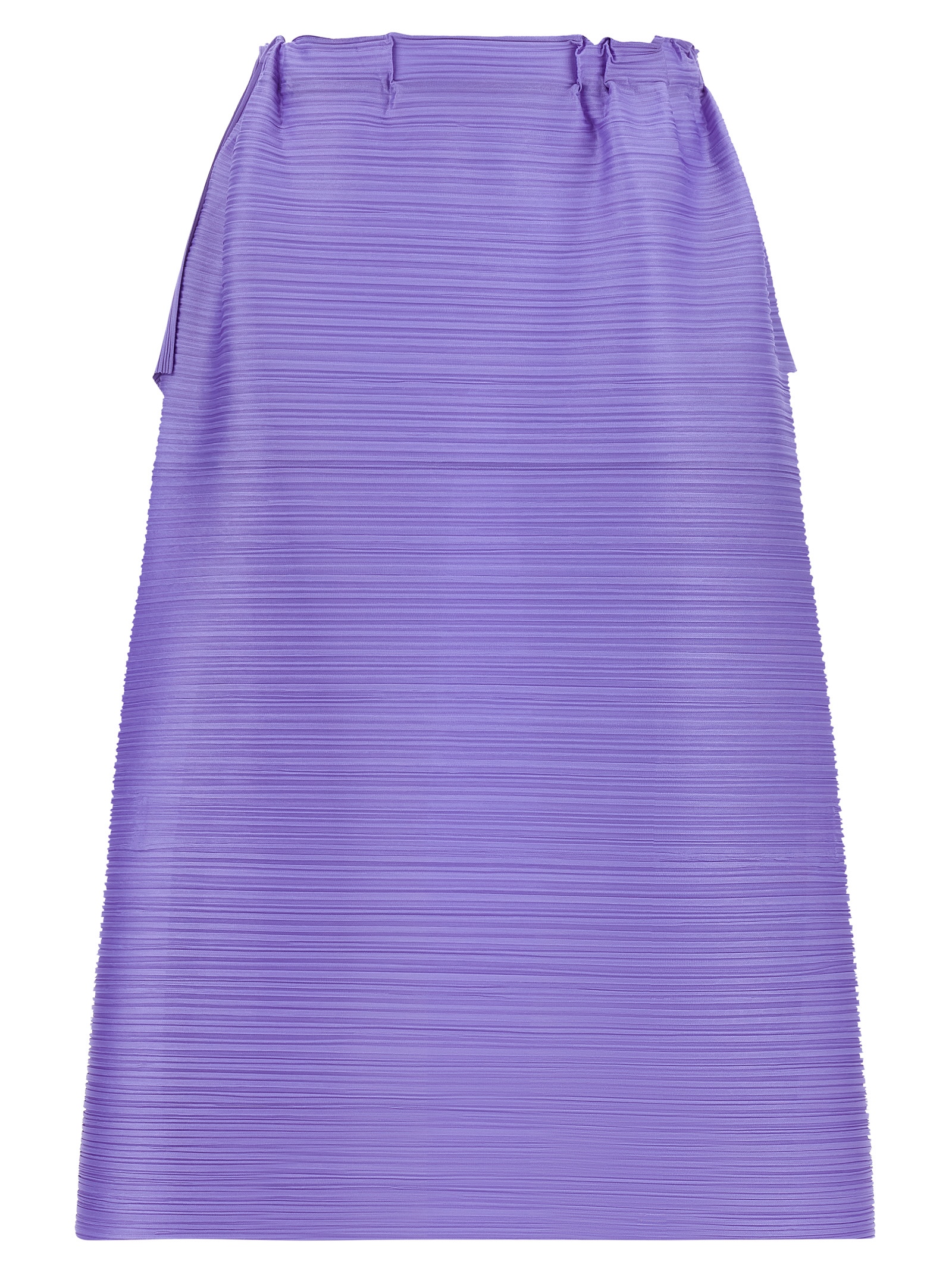 Purple Polyester Midi Skirt