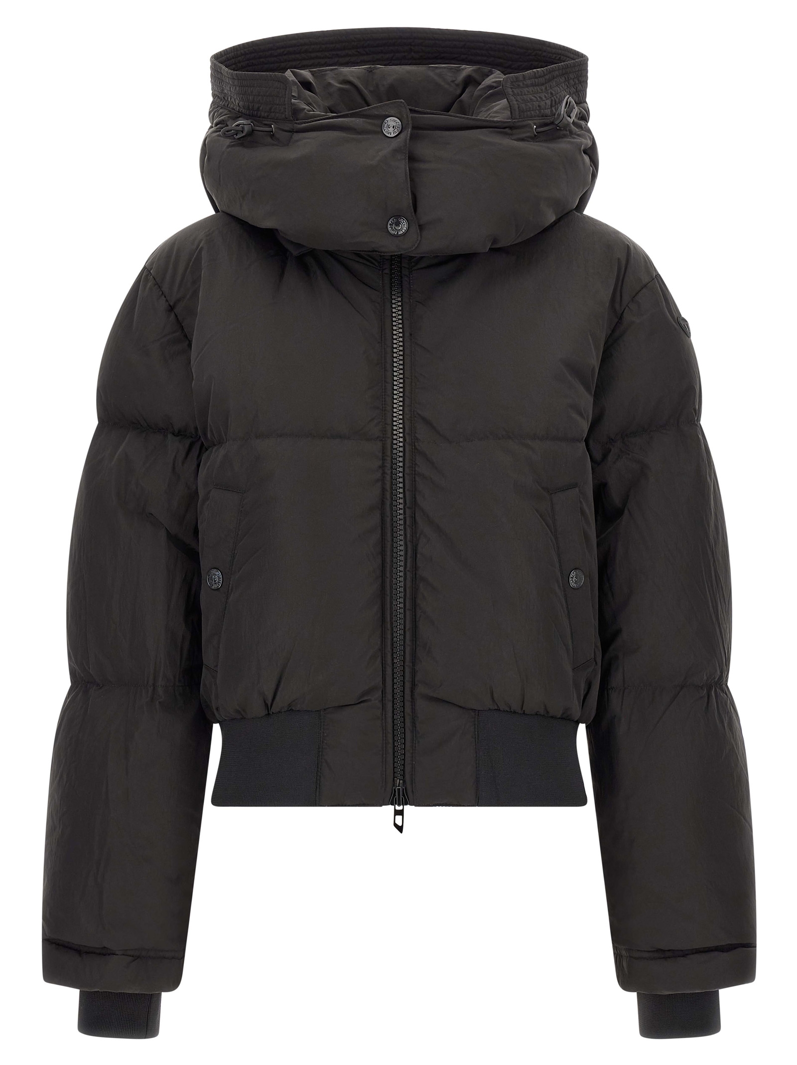 Black Polyamide Full-Length Jacket