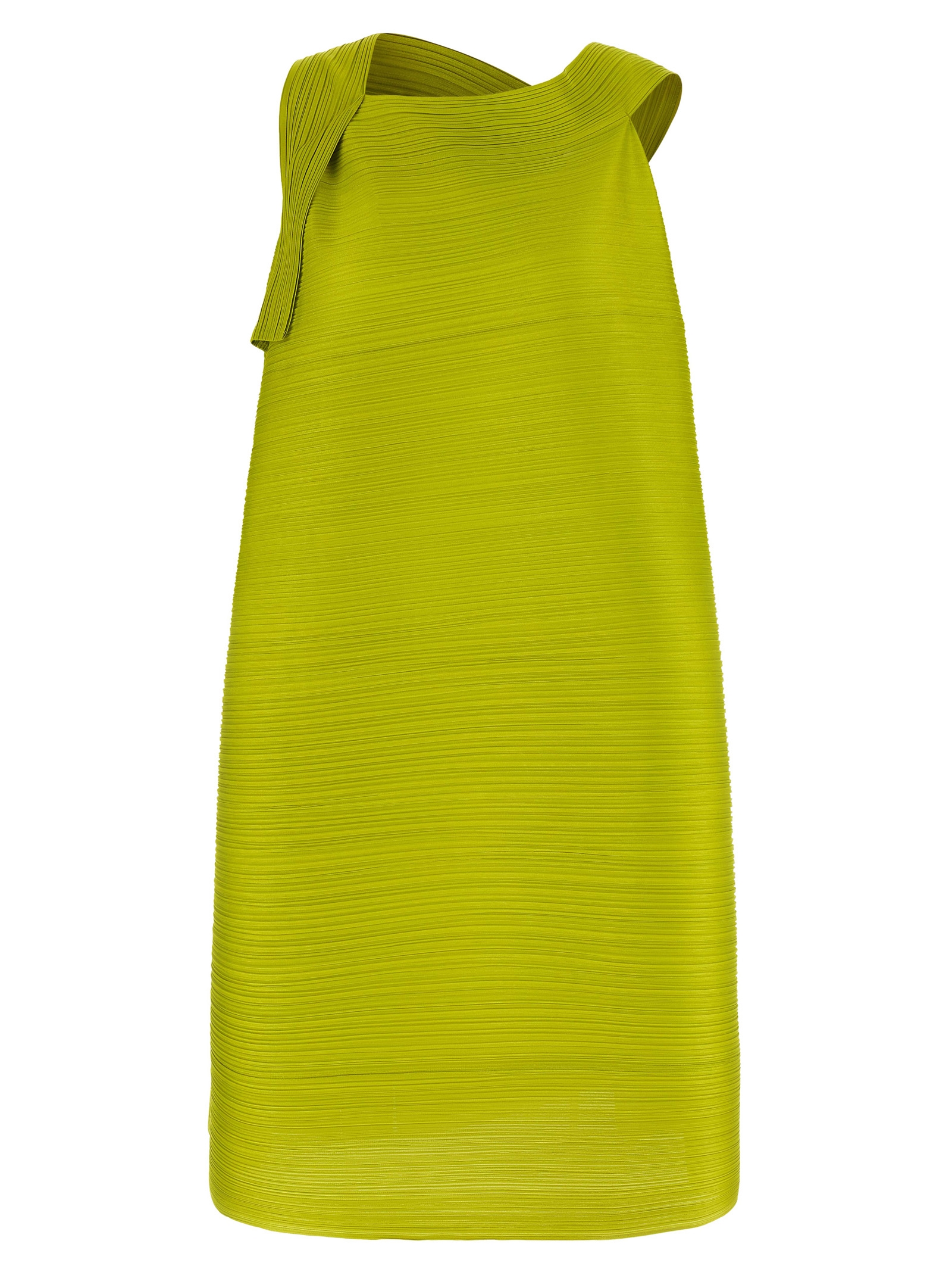 Bicolor Polyester Midi Dress