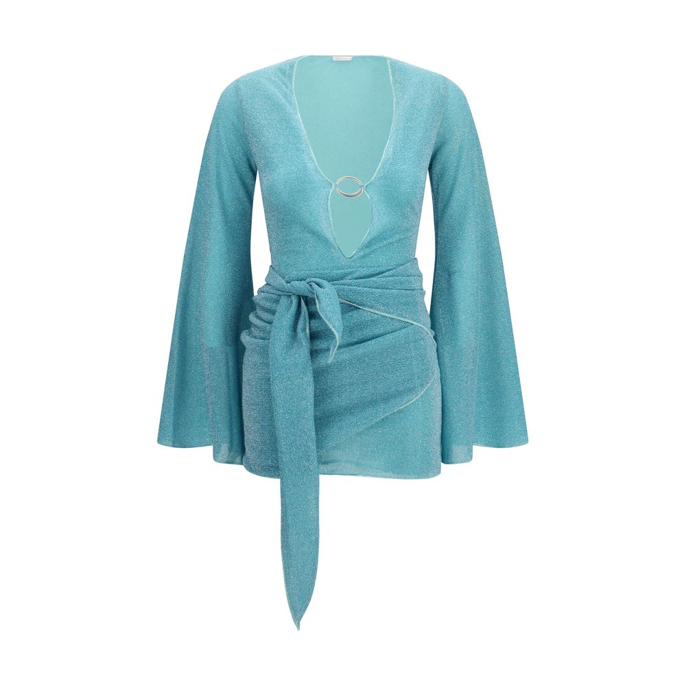Blue Polyamide Cocktail Dress
