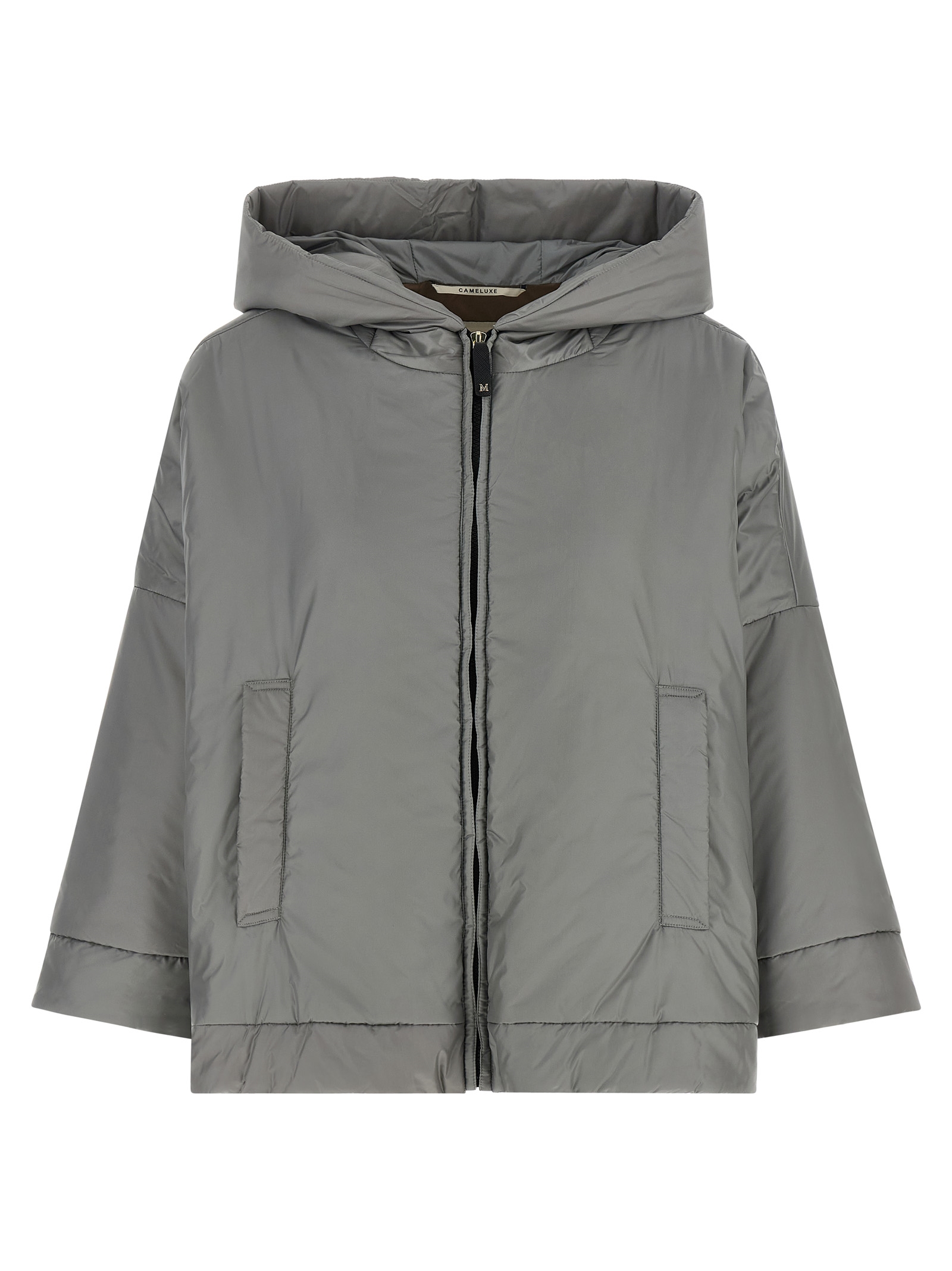Gray Polyester Shell Jacket