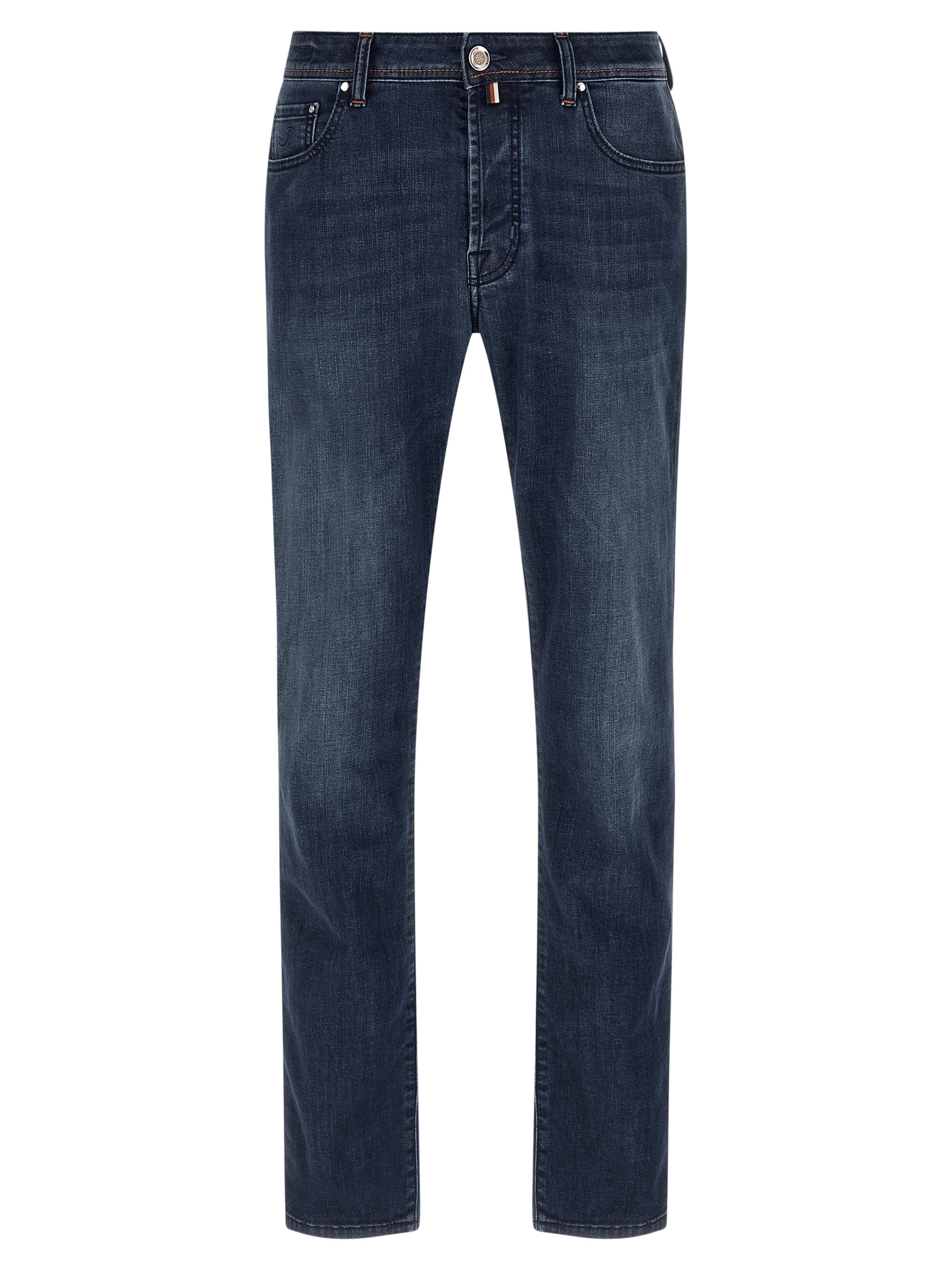 Blue Cotton Slim Fit Jeans