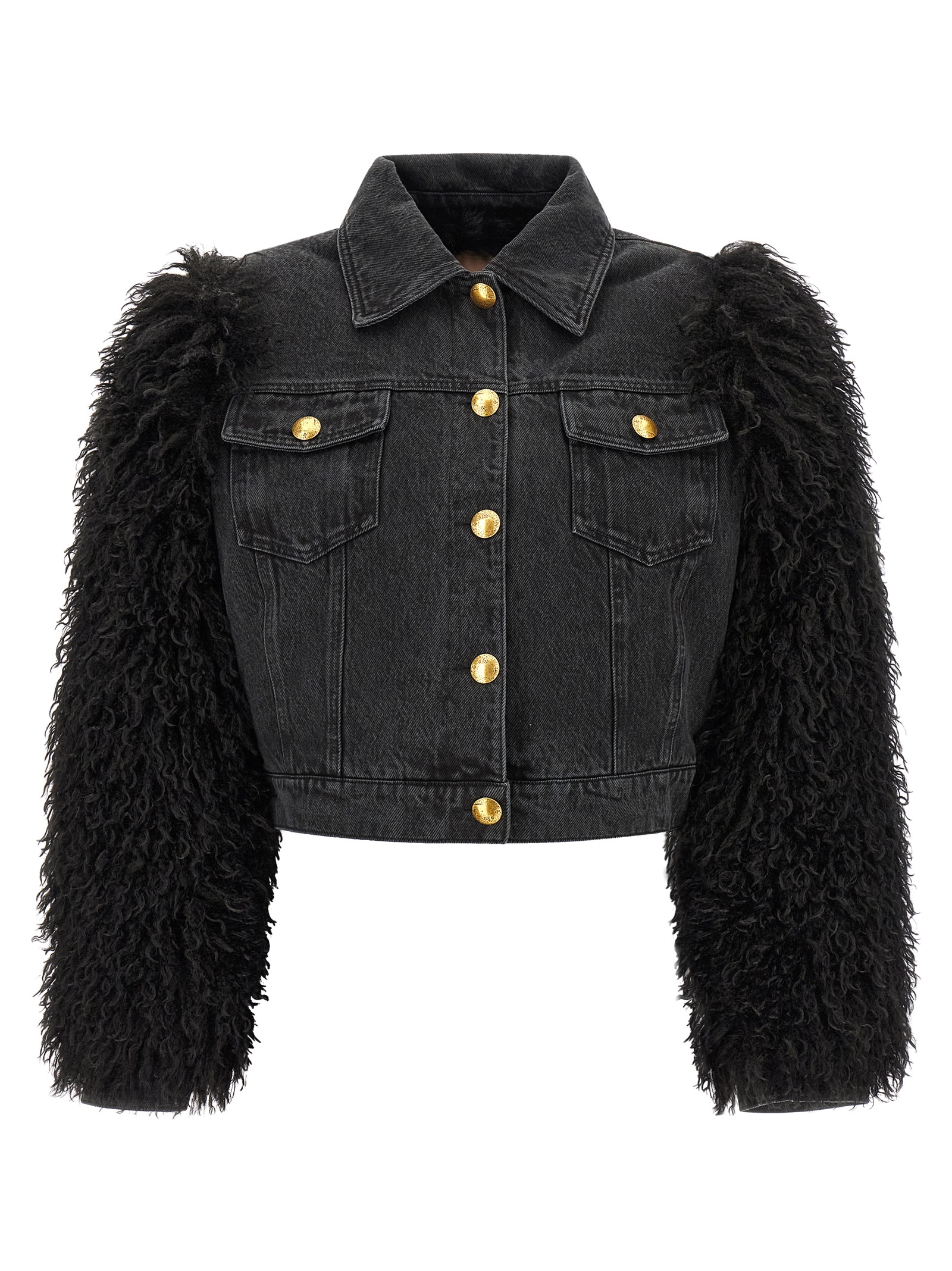Black Cotton Denim Jacket