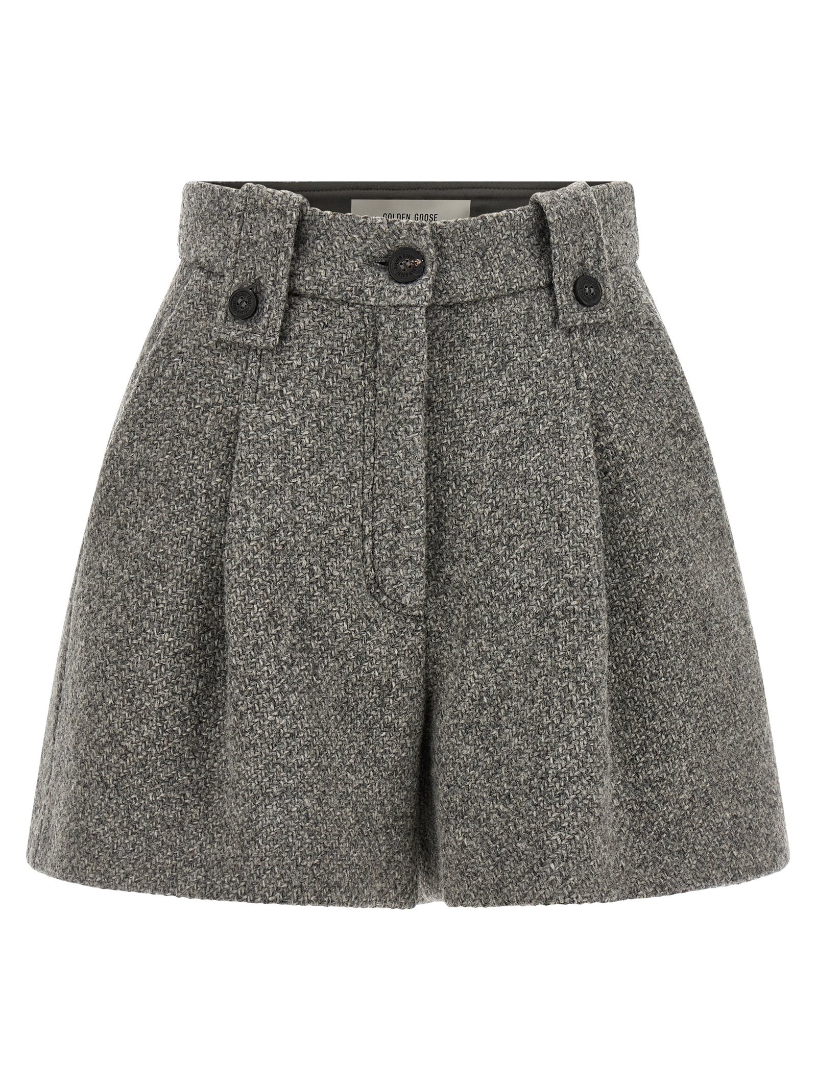 Gray Virgin Wool Bermuda Shorts