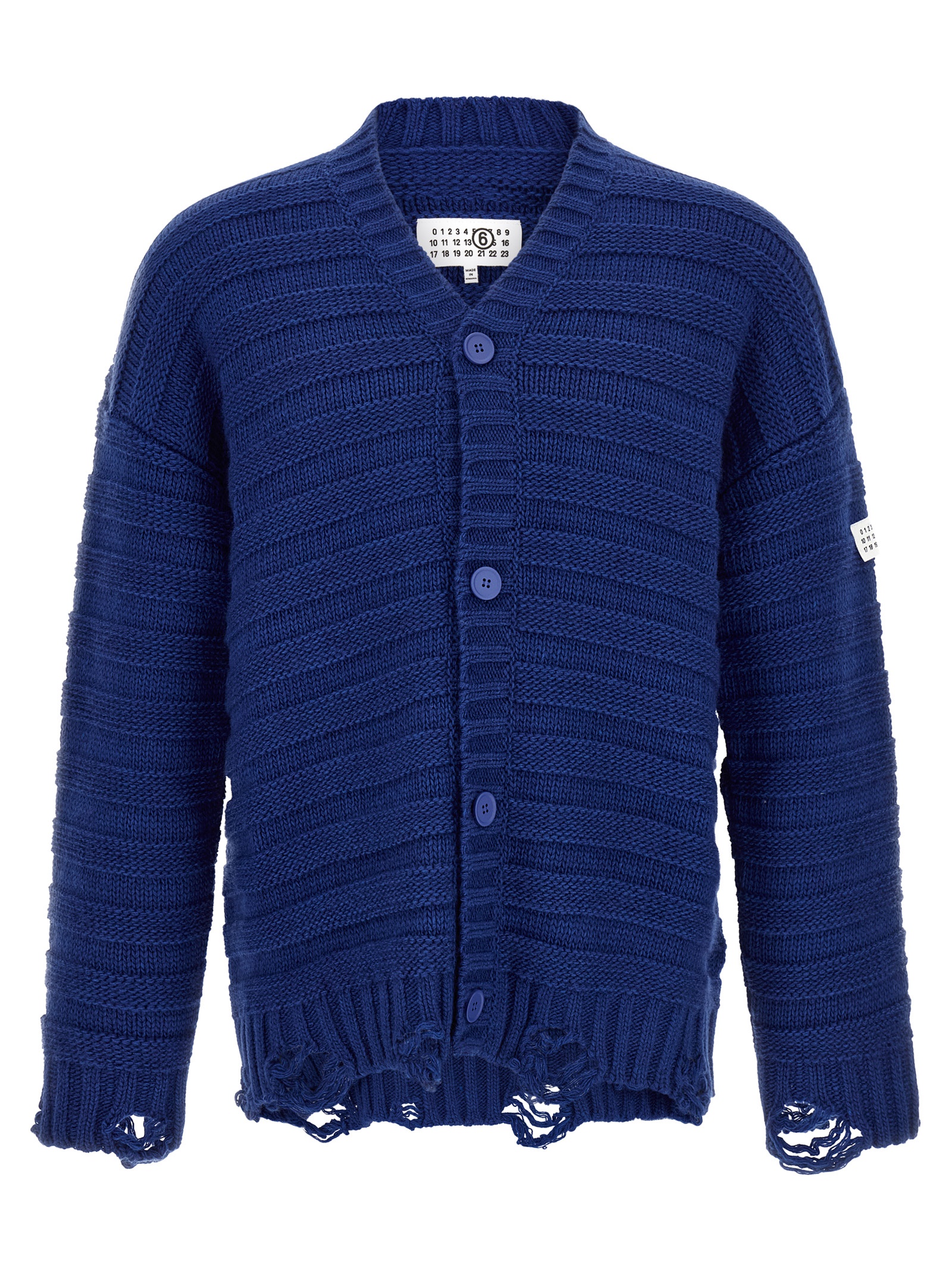 Blue Virgin Wool Cardigan