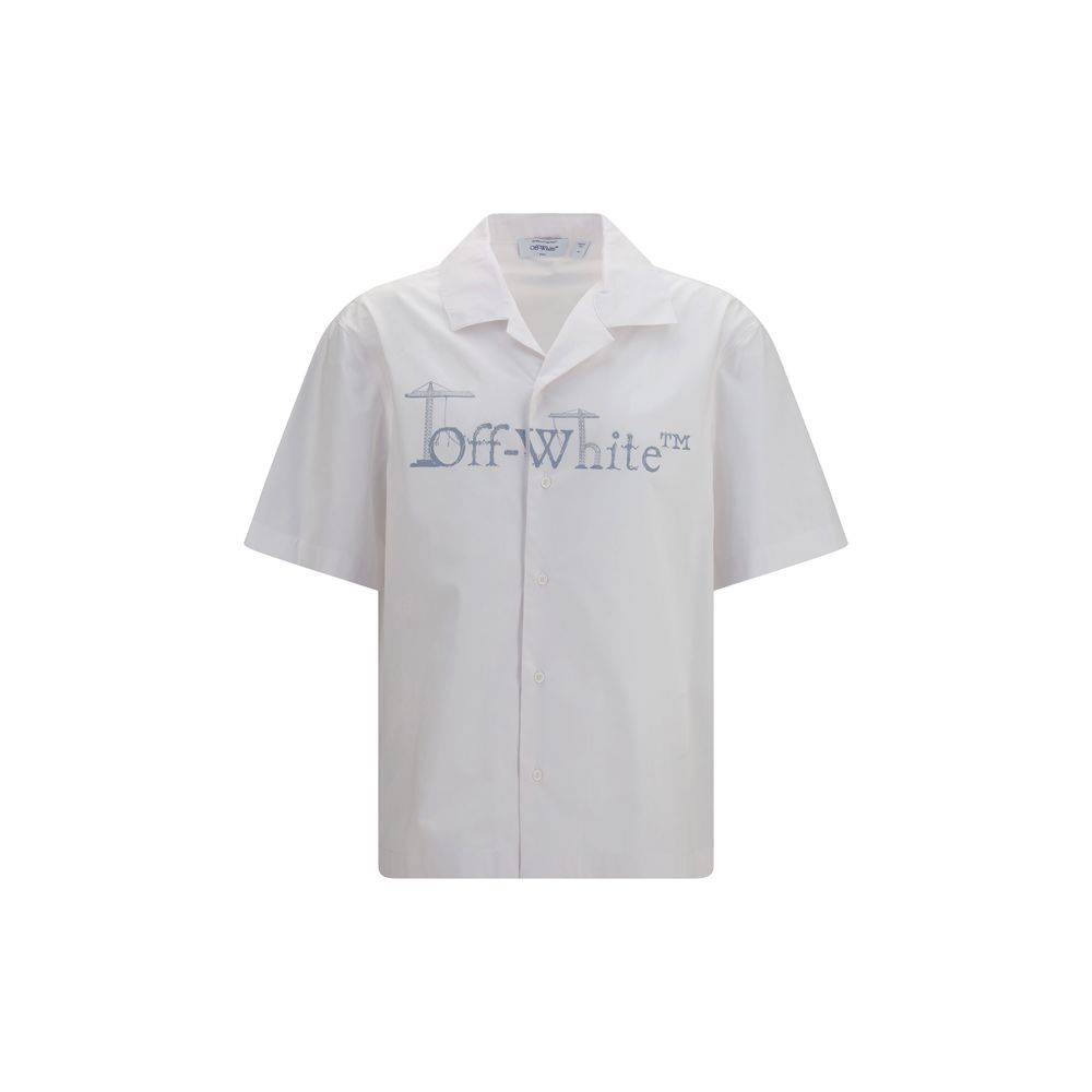 White Cotton Pattern Shirt