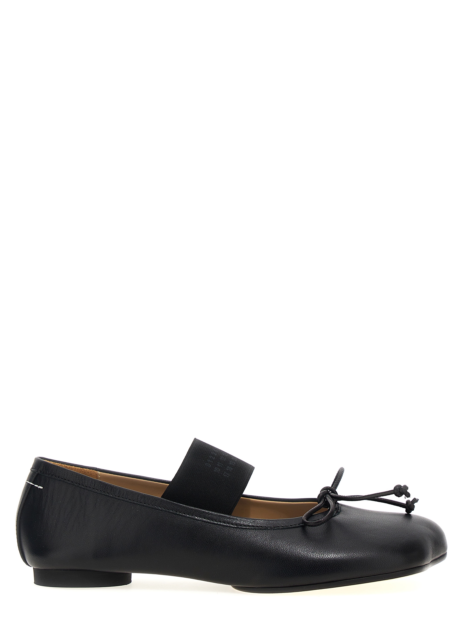 Black Leather Ballet Flats