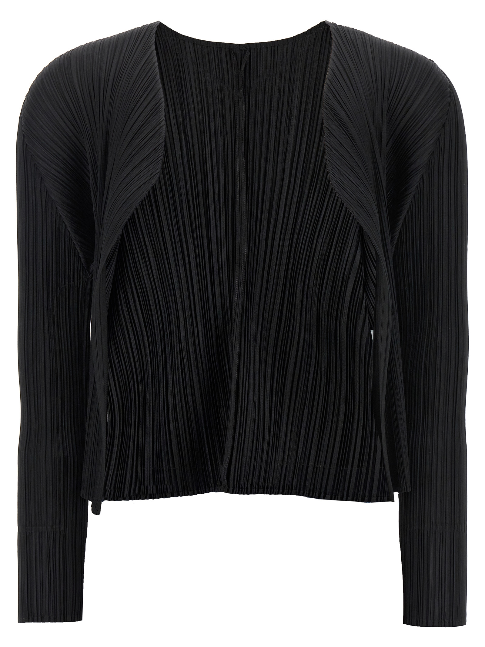 Black Polyester Cardigan