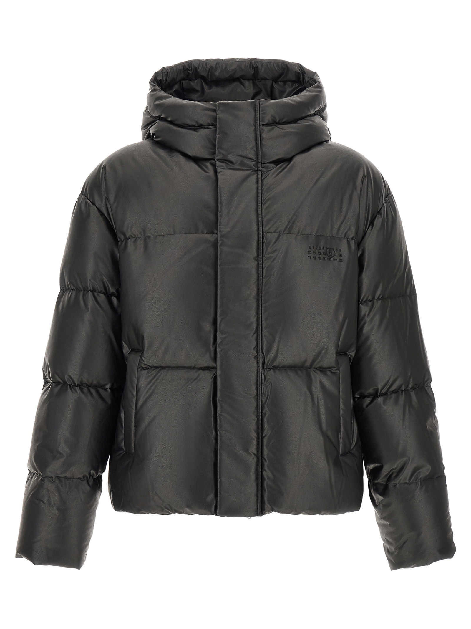 Black Polyester Full-Length Jacket
