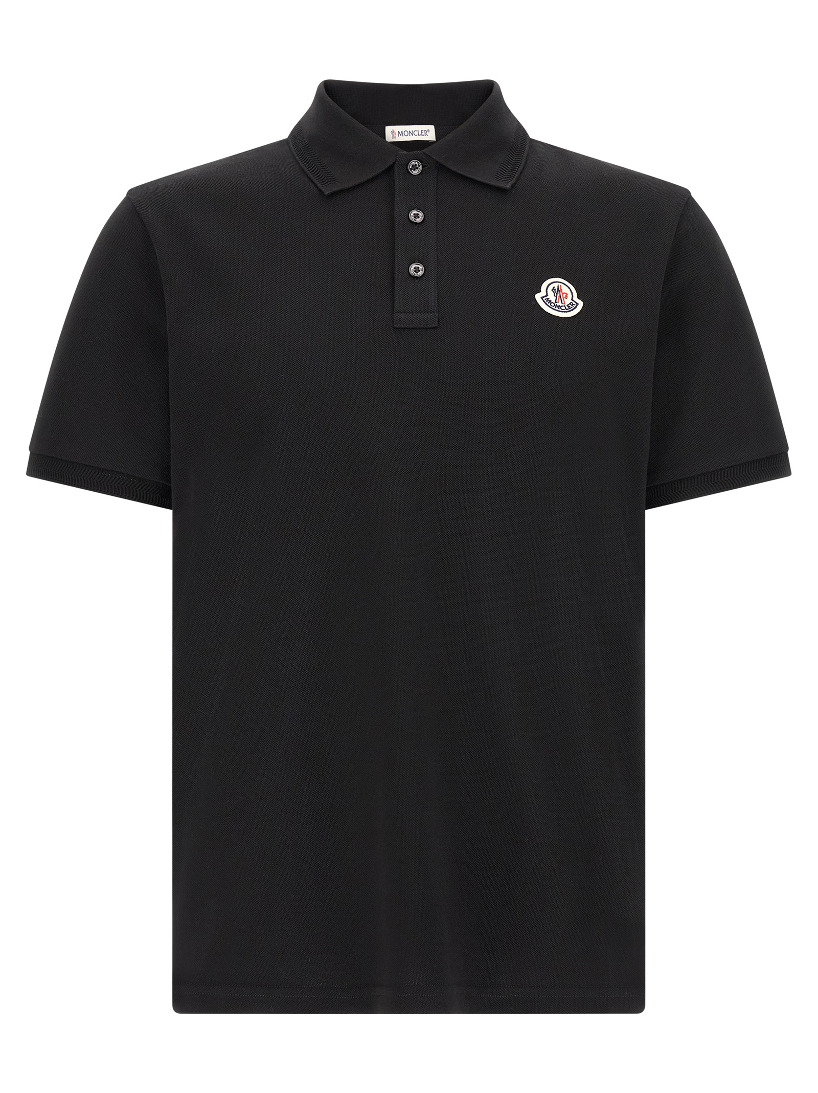 Black Cotton Polo Shirt