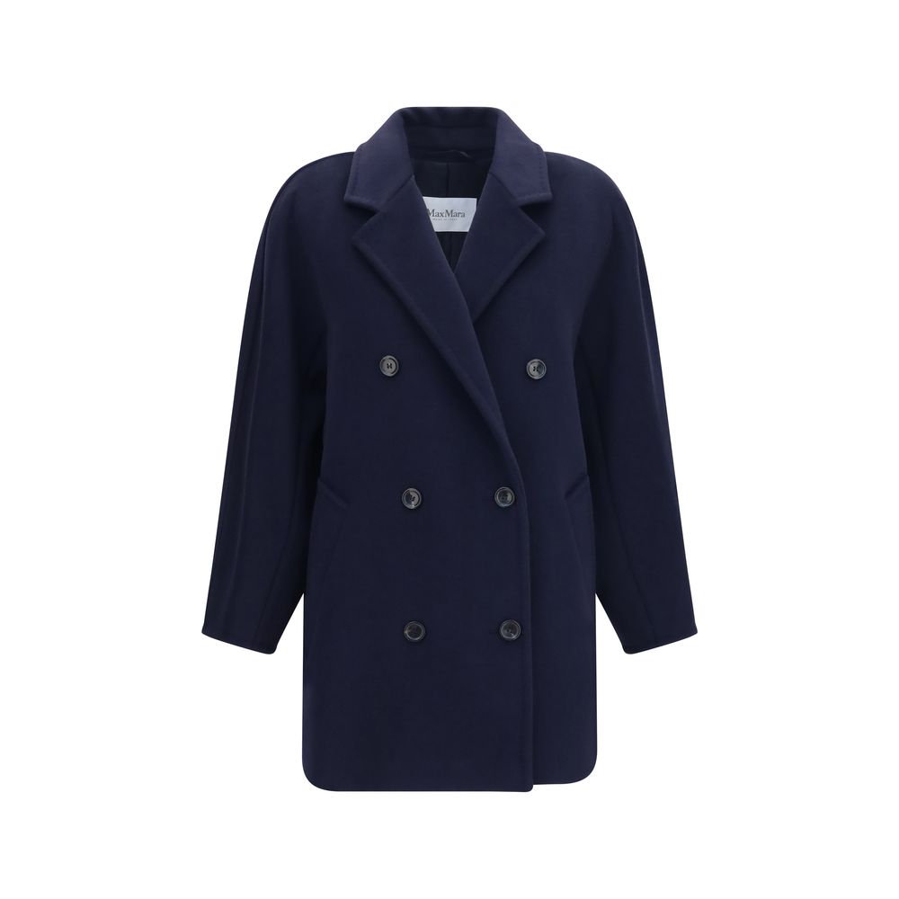 Blue Wool Oves Aries Full-Length Jacket