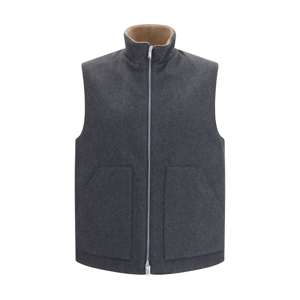 Gray Wool Oves Aries Sleeveless Jacket