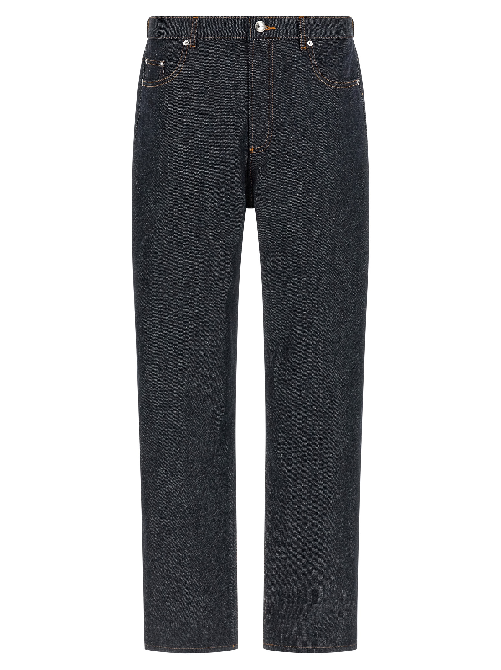 Blue Cotton Relaxed Fit Jeans