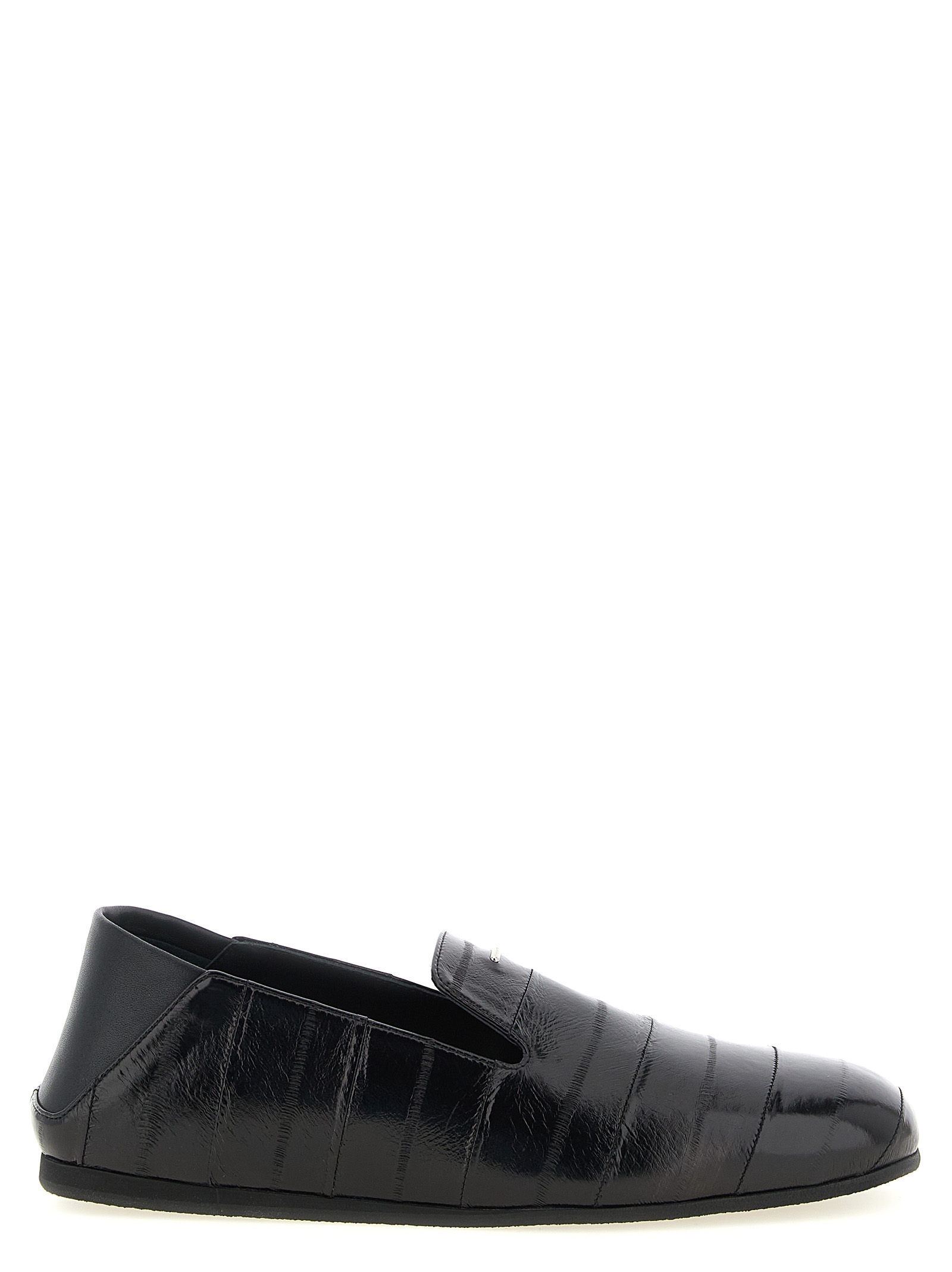 Black Leather Slip-On Loafers