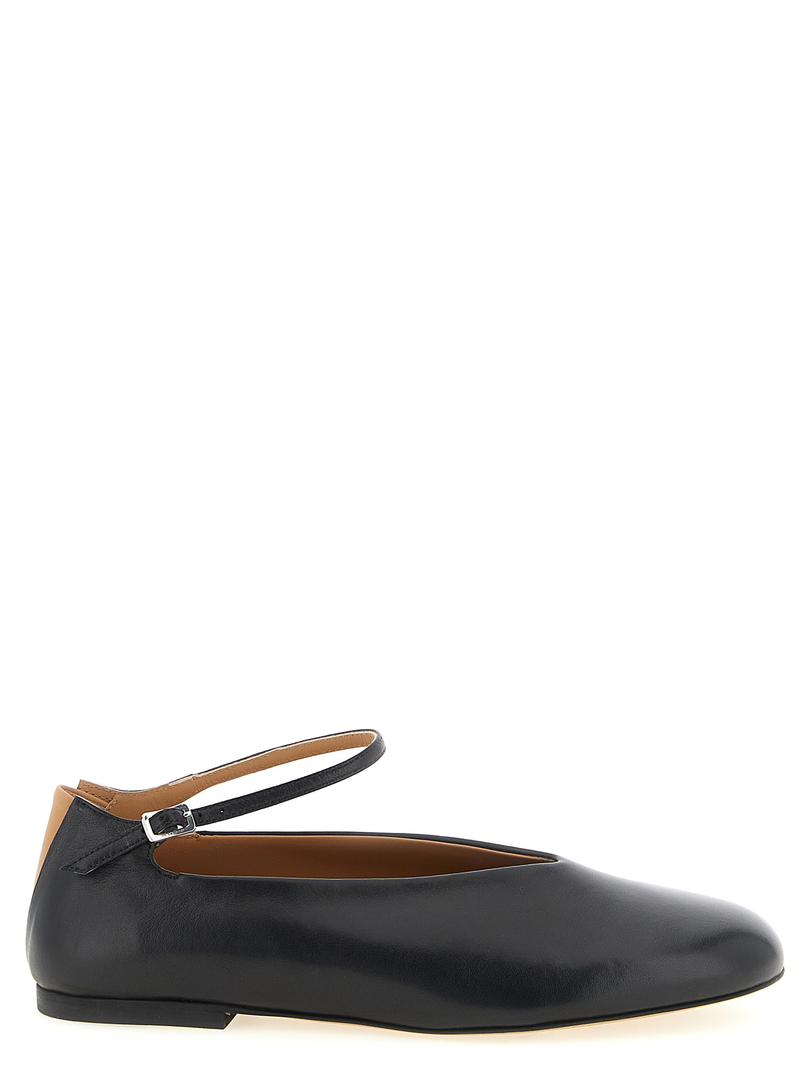 Black Calfskin Ballet Flats