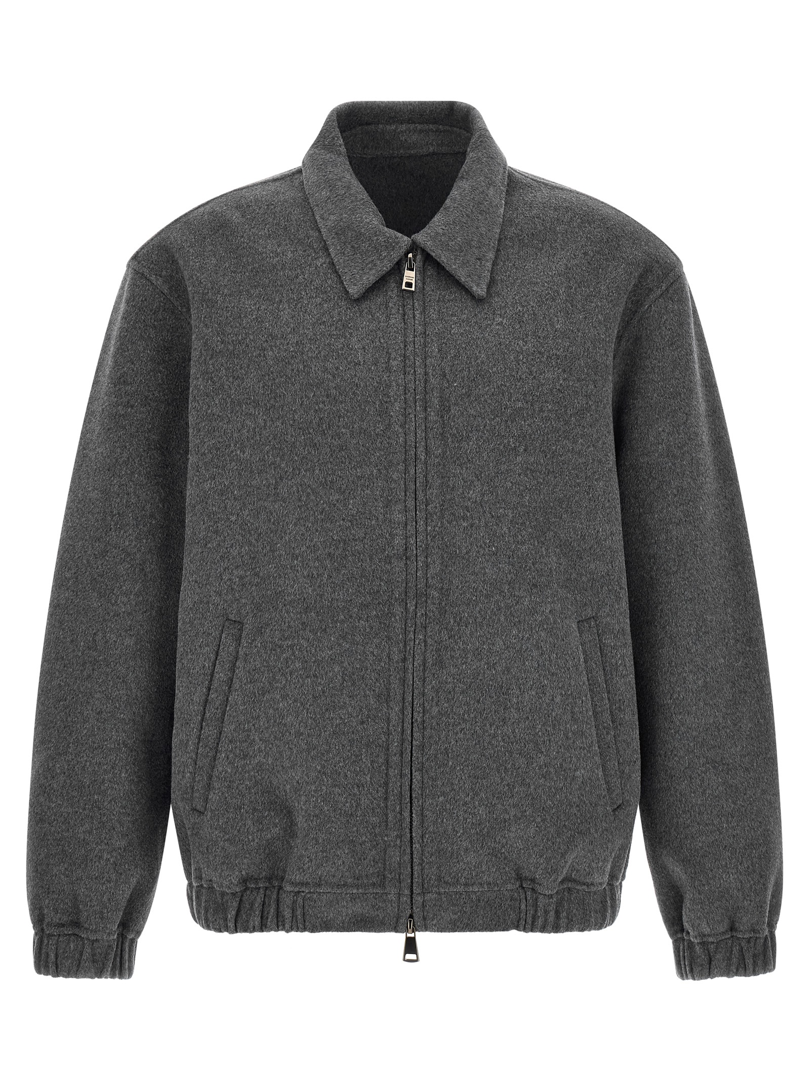 Gray Wool Full-Length Jacket