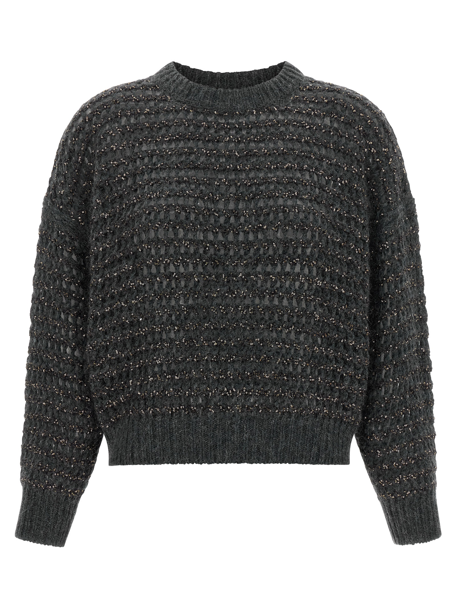 Gray Elastane Cardigan