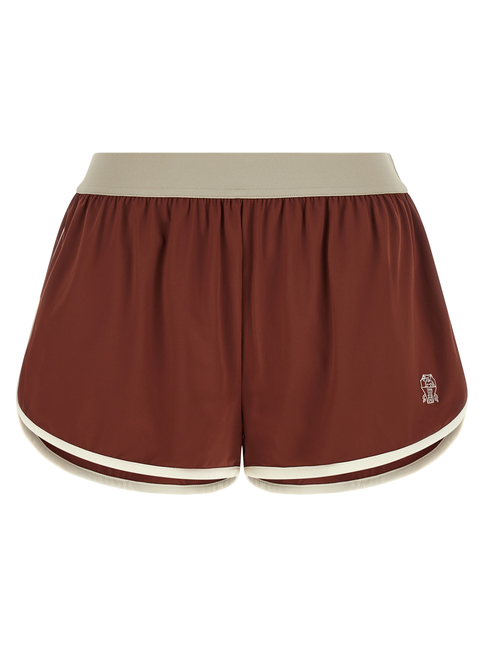 Bordeaux Polyamide Bermuda Shorts