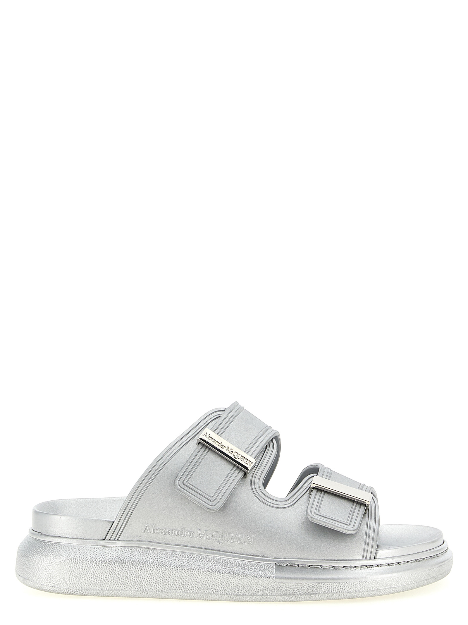 Silver Rubber Slides