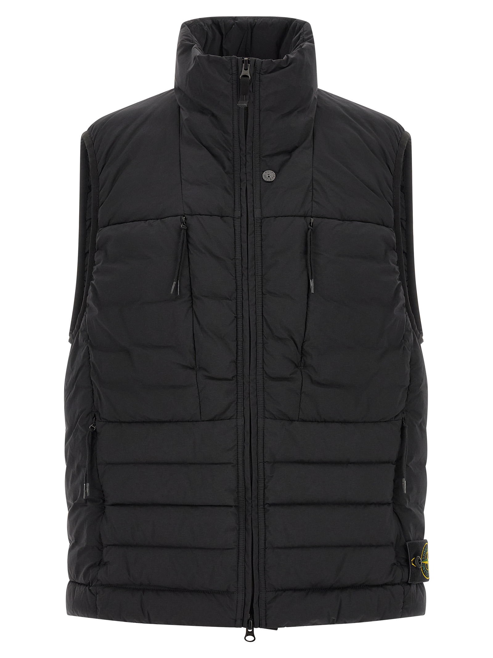 Black Polyamide Sleeveless Jacket