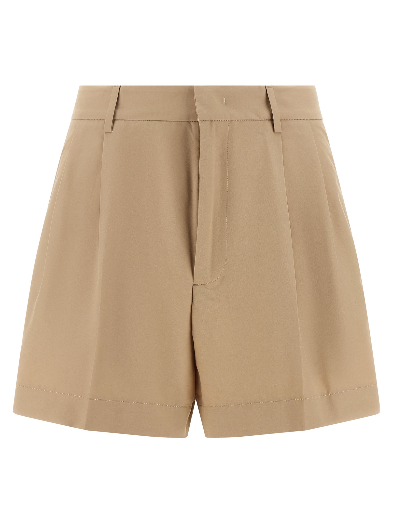 Brown Cotton Bermuda Shorts