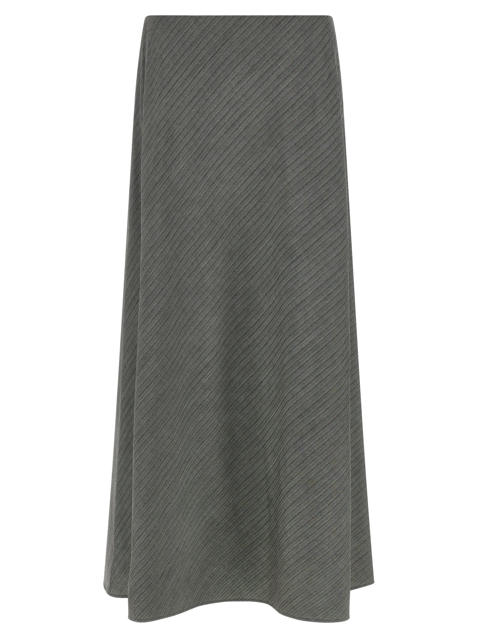 Gray Viscose Mini Skirt