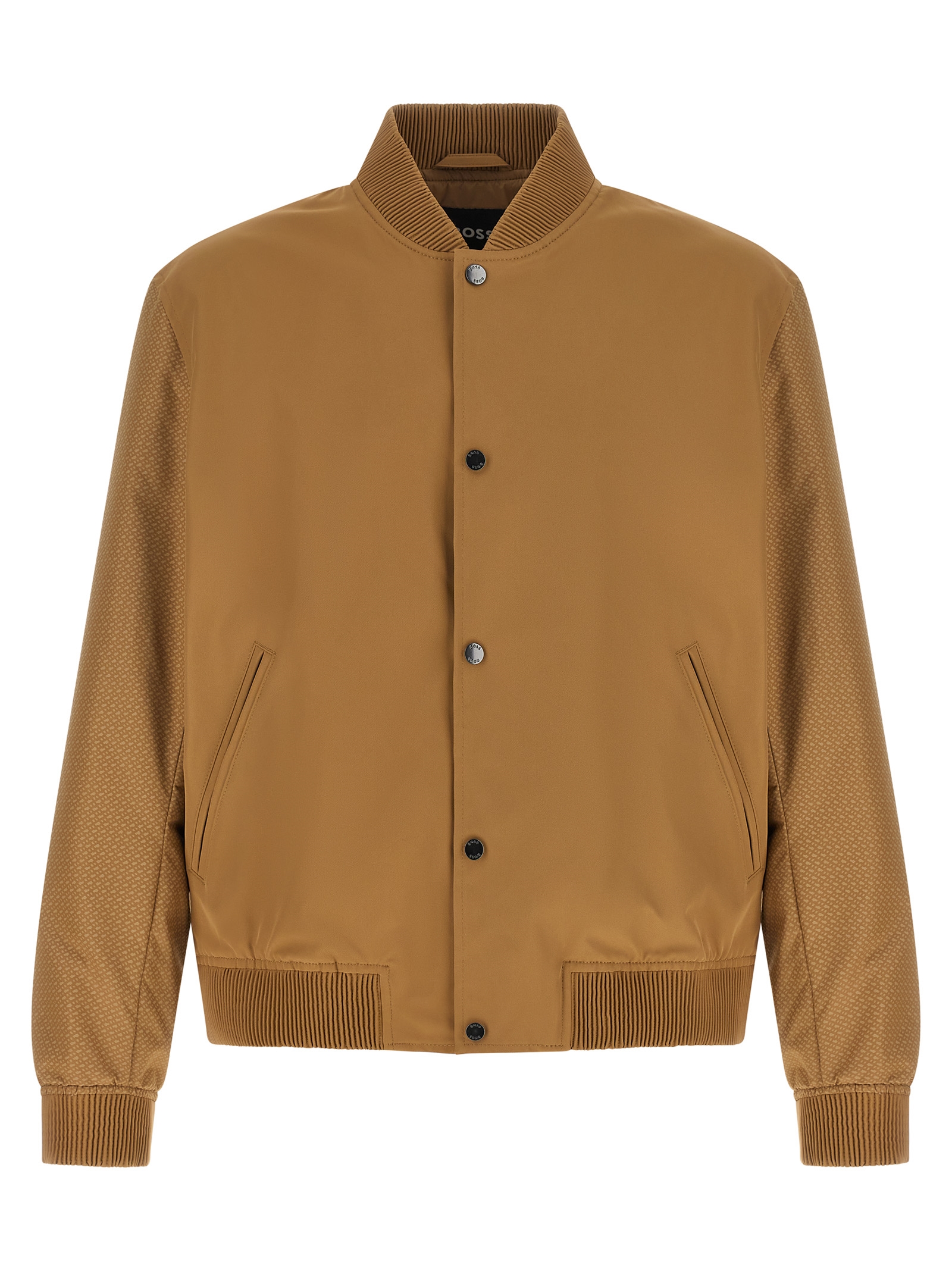 Beige Polyester Bomber