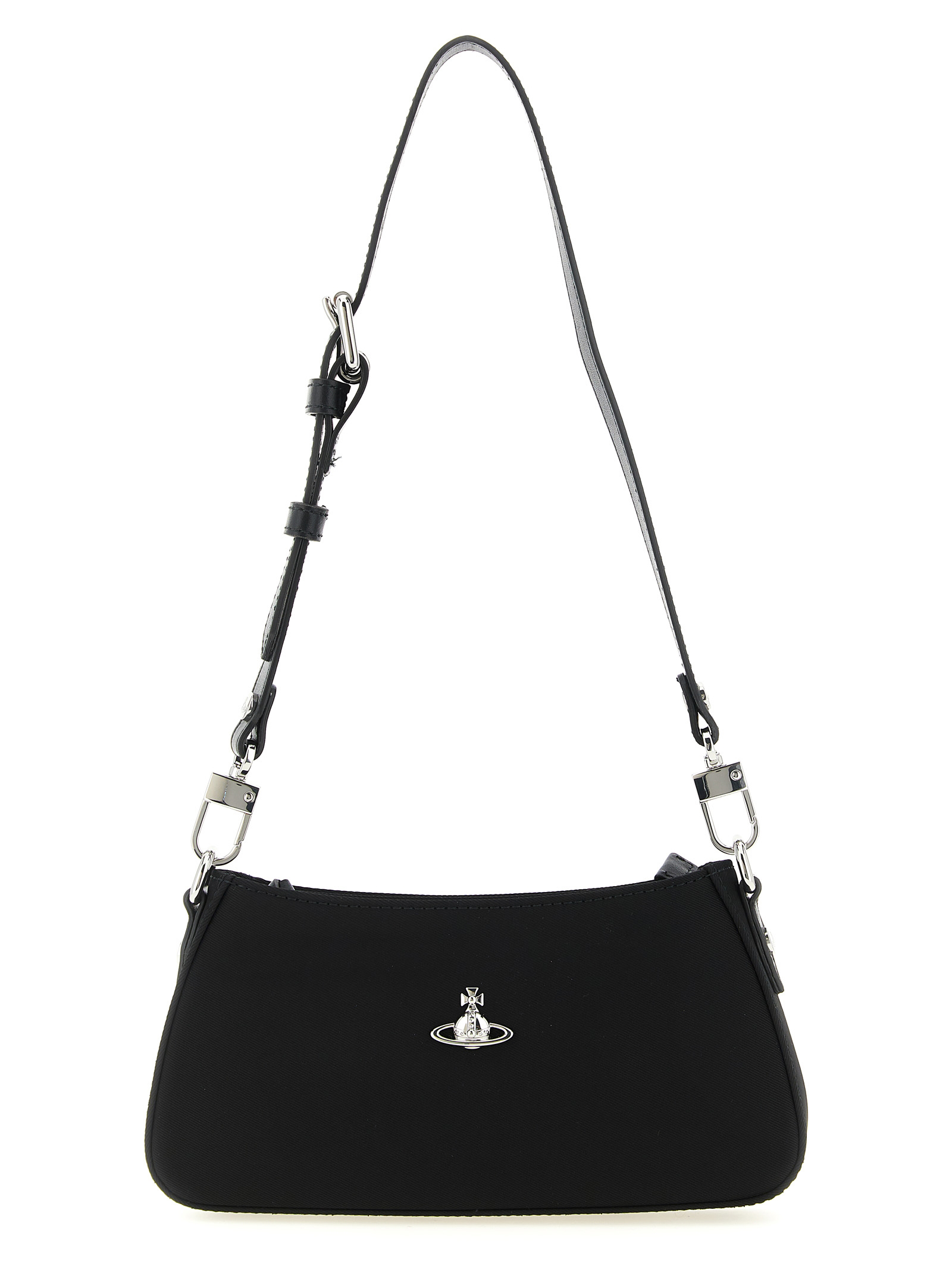 Black Polyester Shoulder Bag
