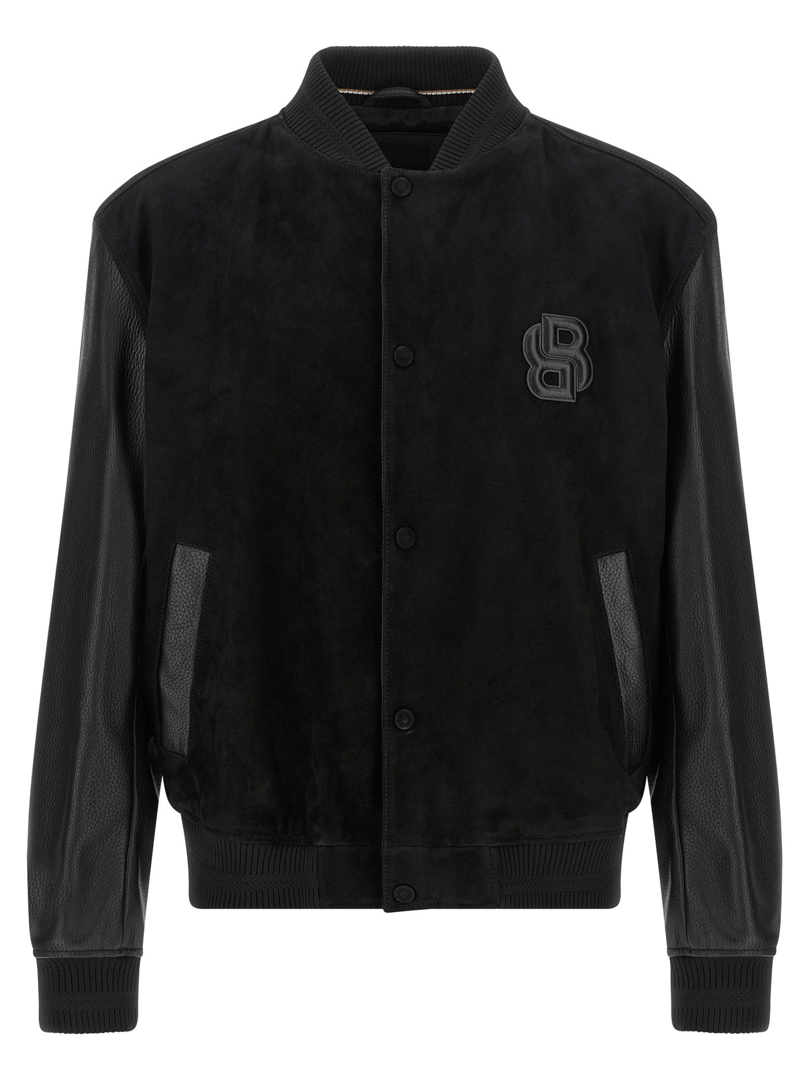 Black Polyester Bomber