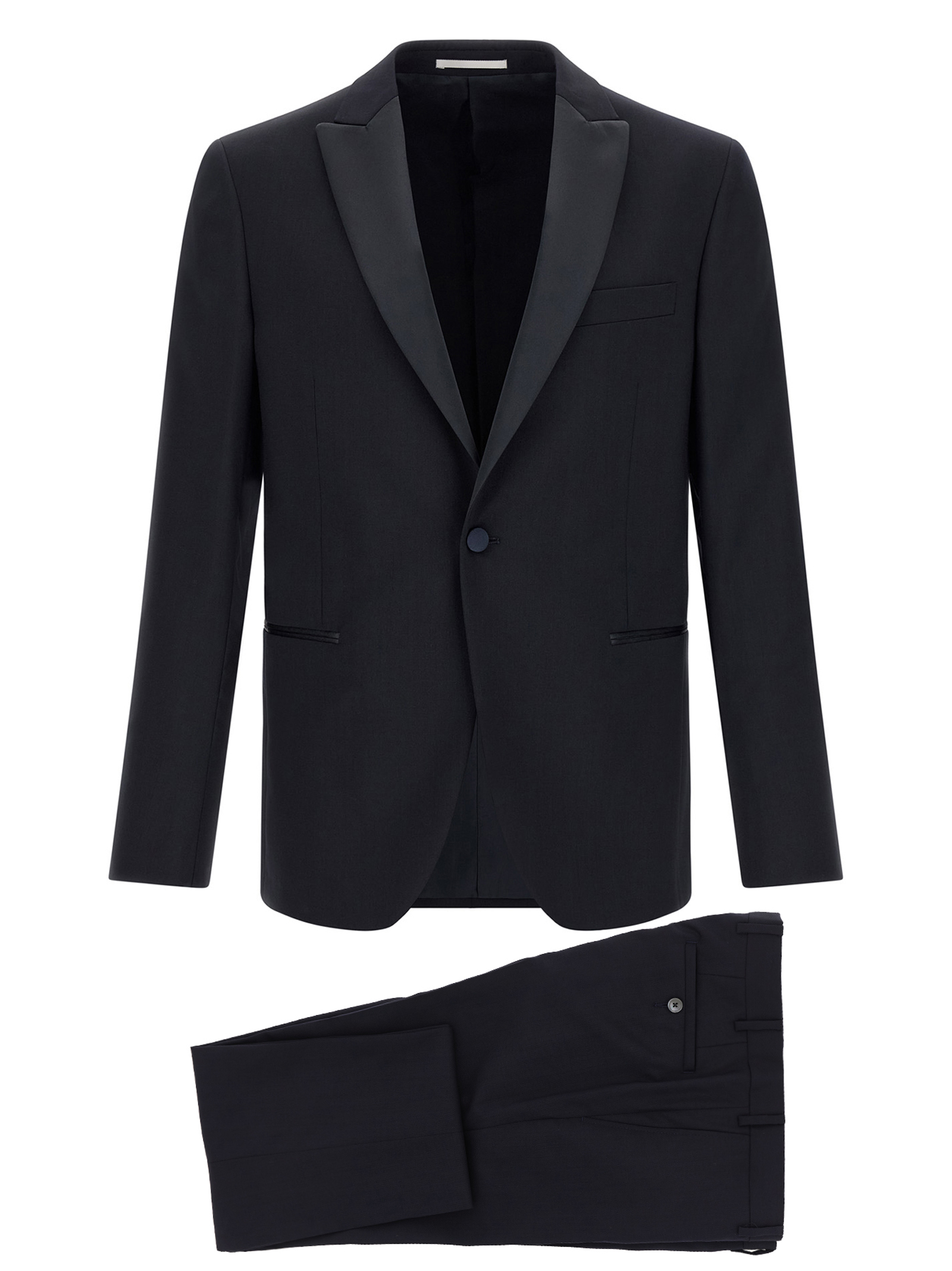 Black Wool Two-Piece Suit