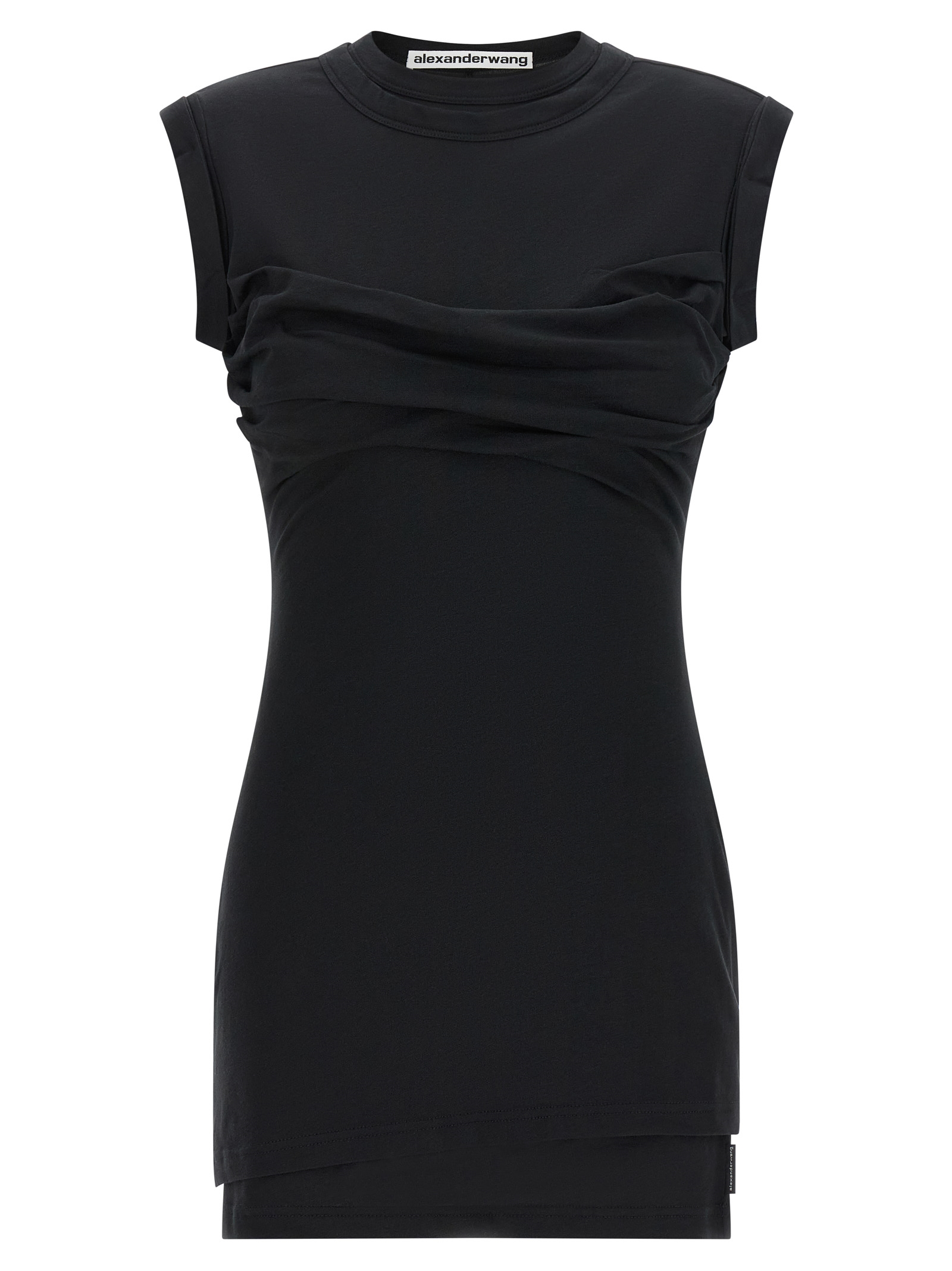 Black Cotton Short Dress