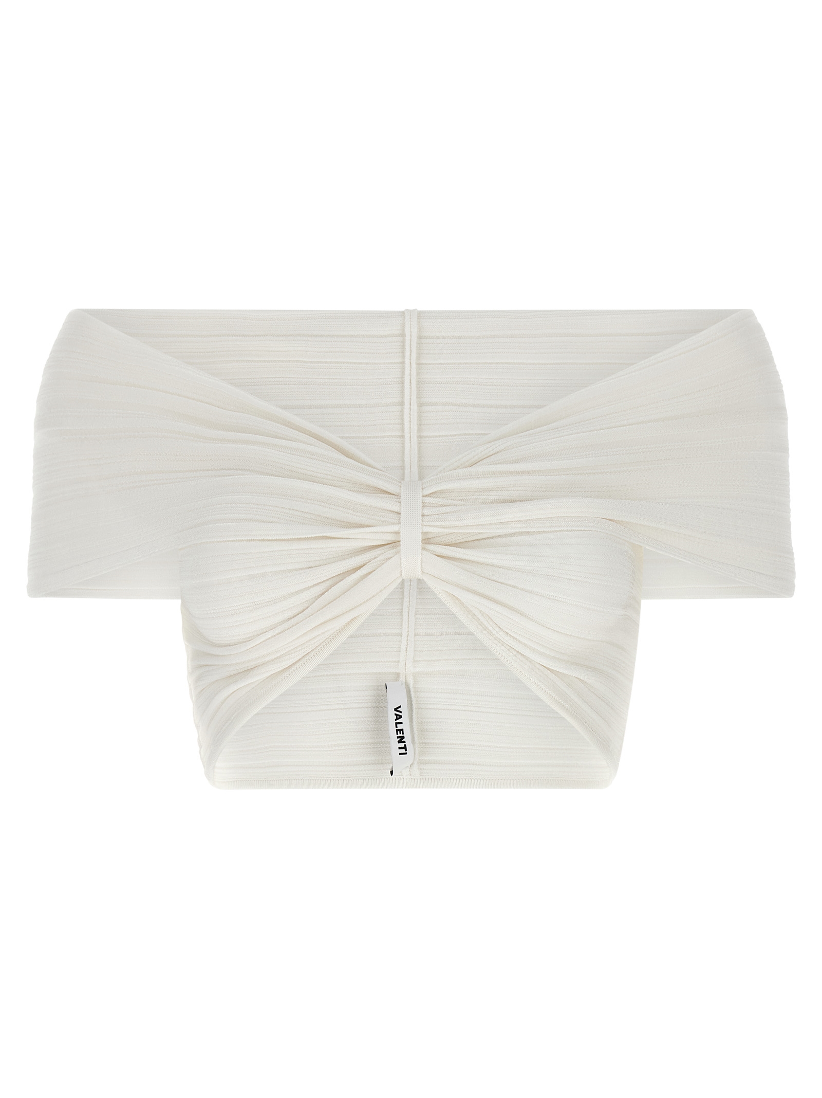 White Viscose Sleeveles T-Shirt