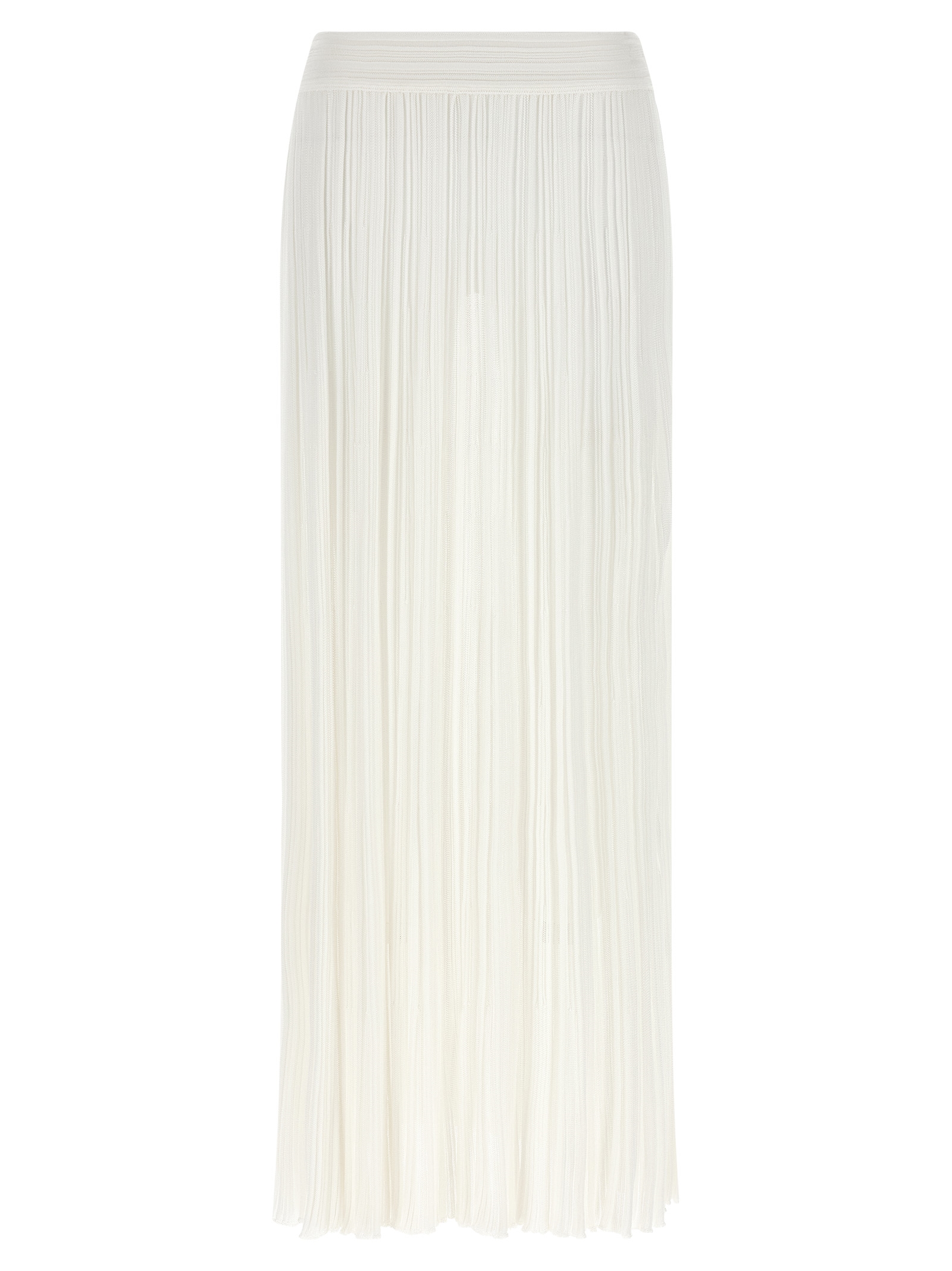 White Viscose Mini Skirt