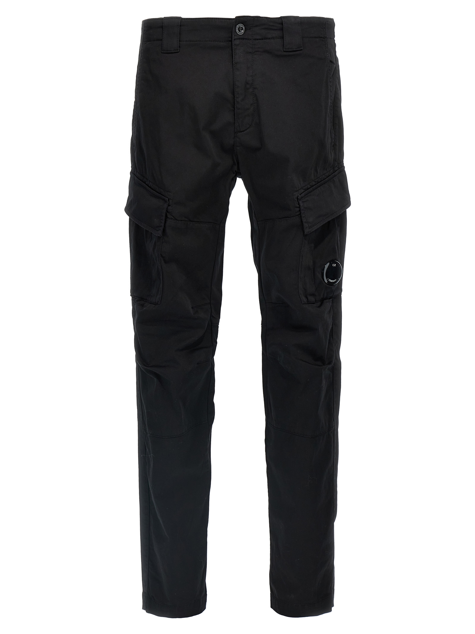Black Cotton Cargo Pants