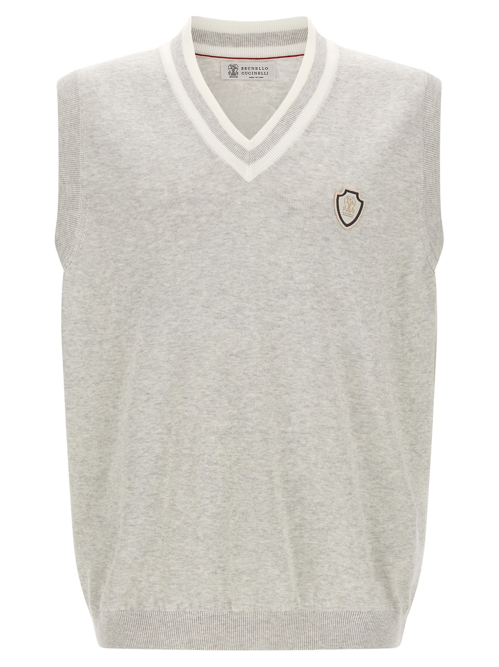 Gray Cotton Sleeveles Sweater