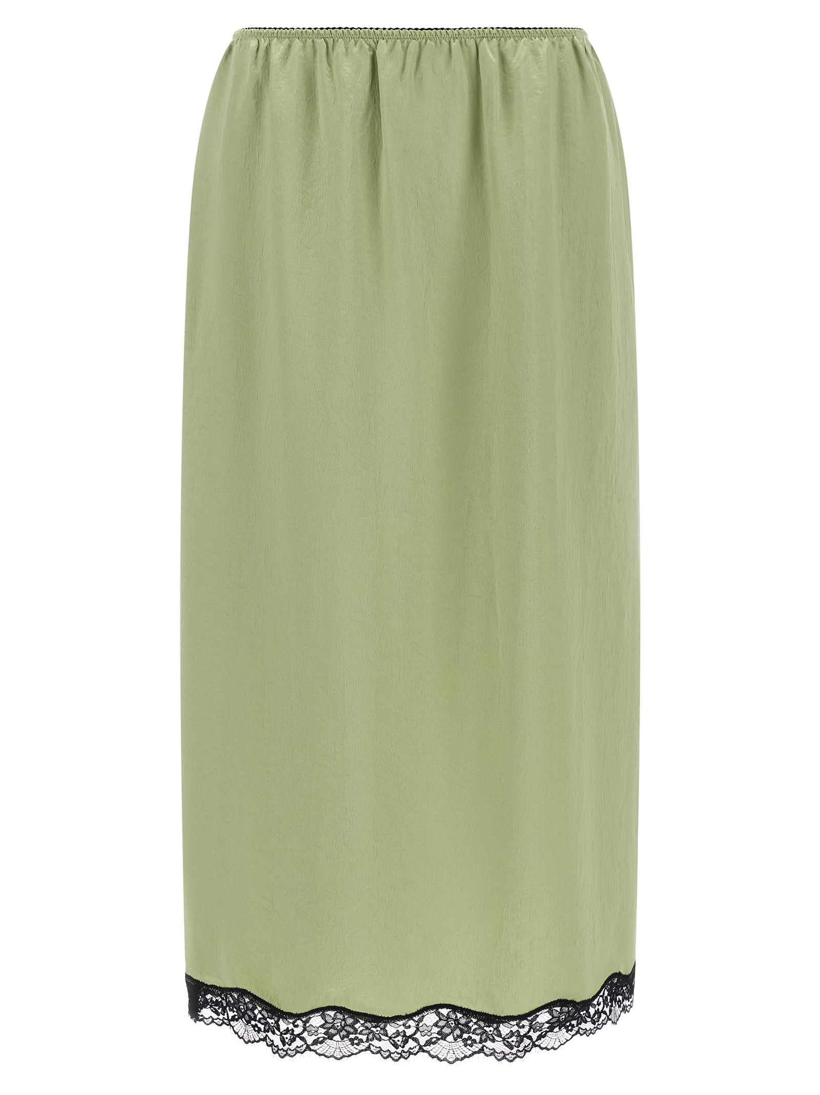 Bicolor Marabou Midi Skirt