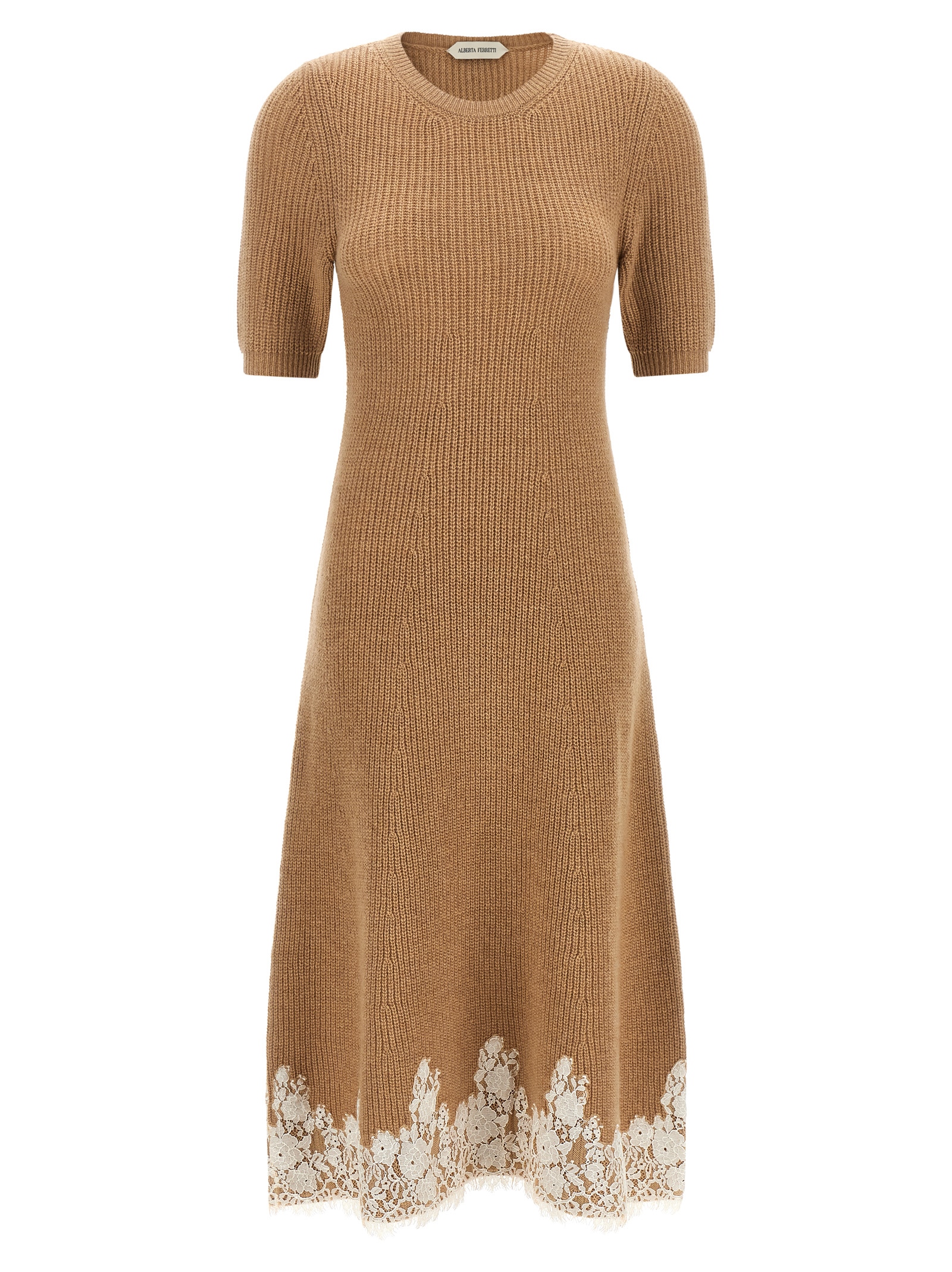 Brown Cashmere Midi Dress