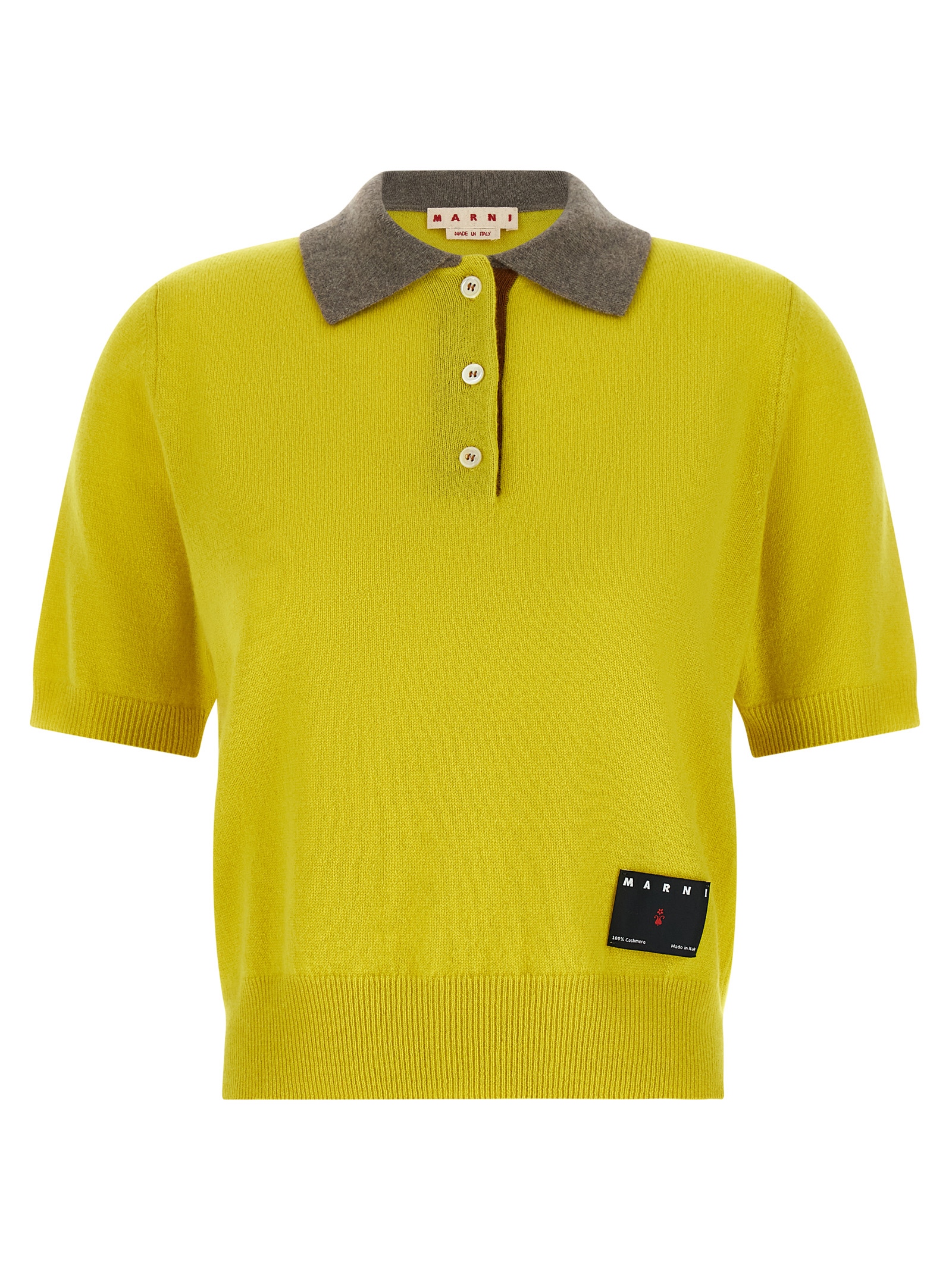 Bicolor Cashmere Polo Shirt