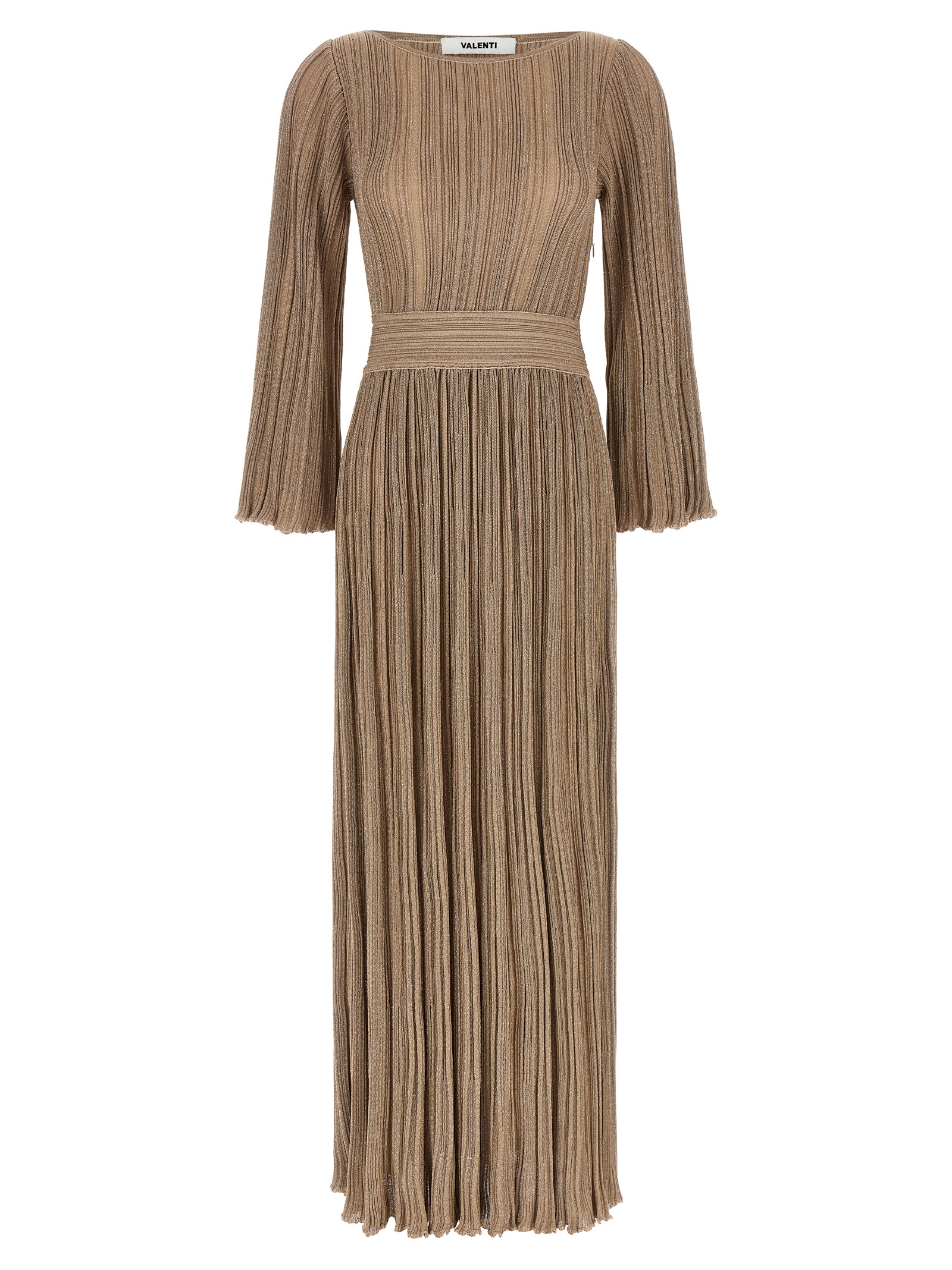 Gold Viscose Long Dress